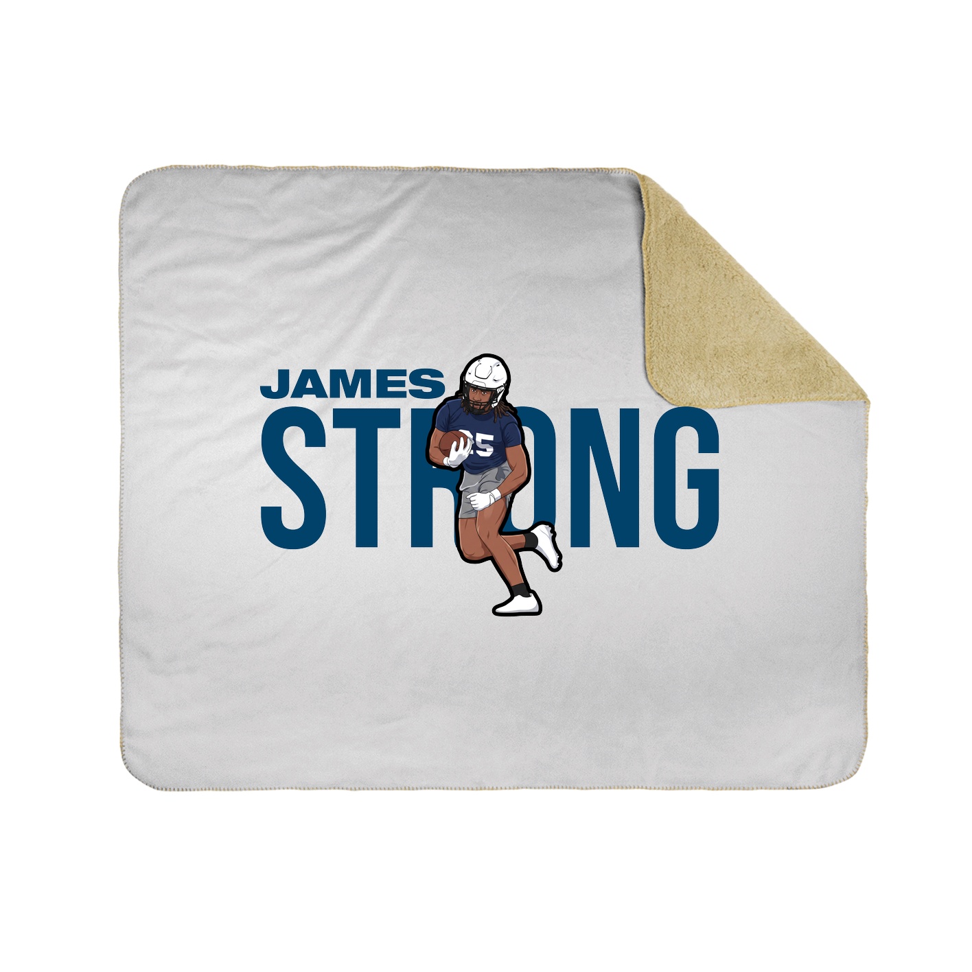 Throw Blanket — Player Name in White