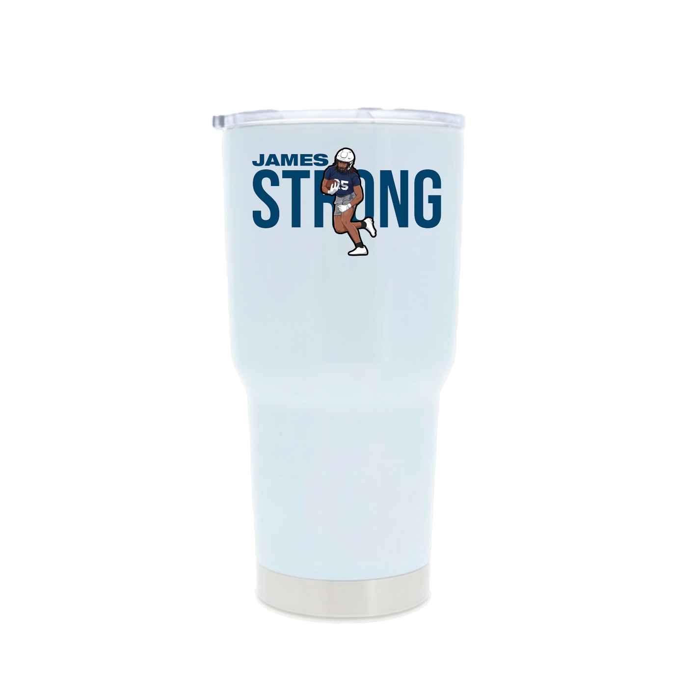 30oz Stainless Steel Tumbler — Player Name in White
