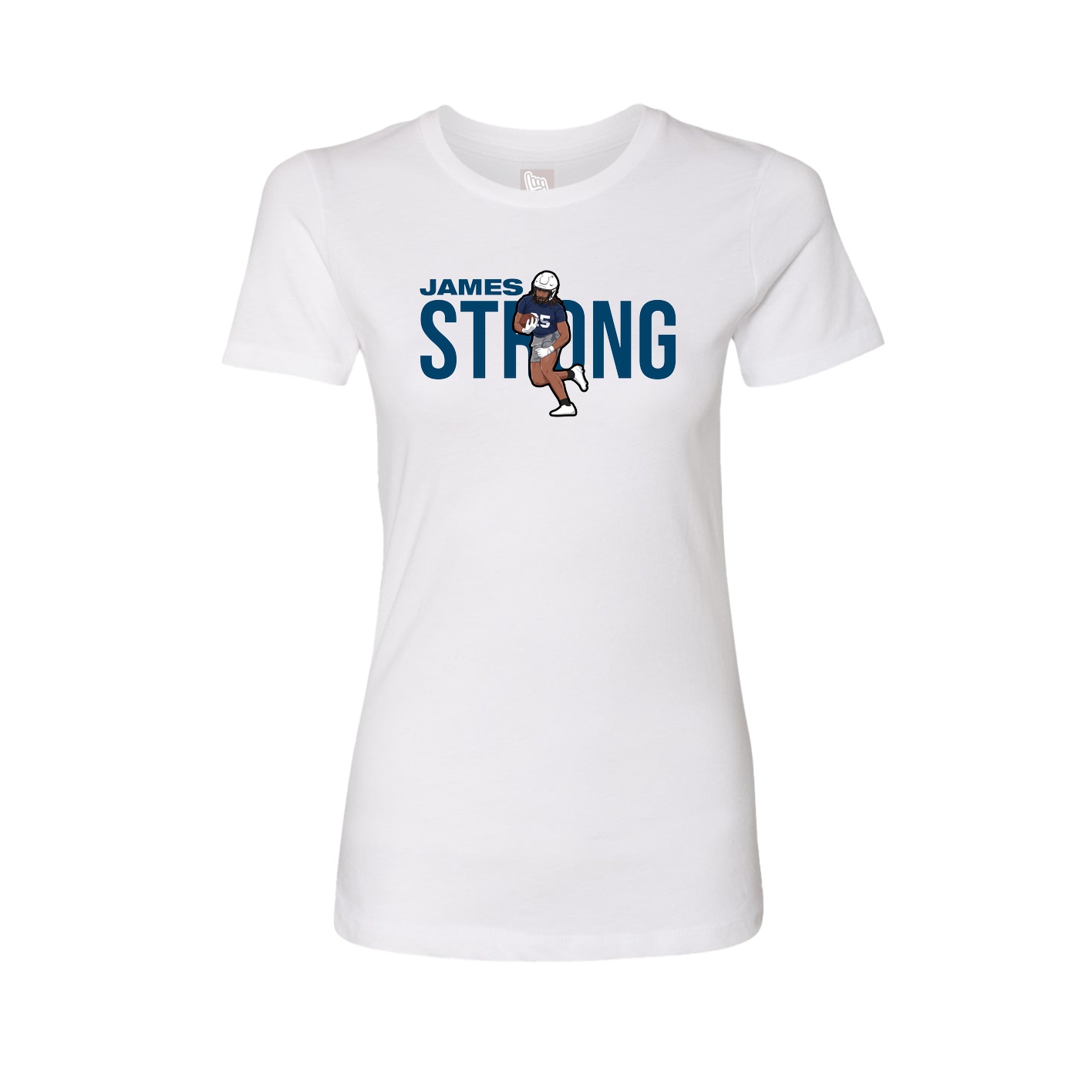 Fitted Women's Tee — Player Name in White