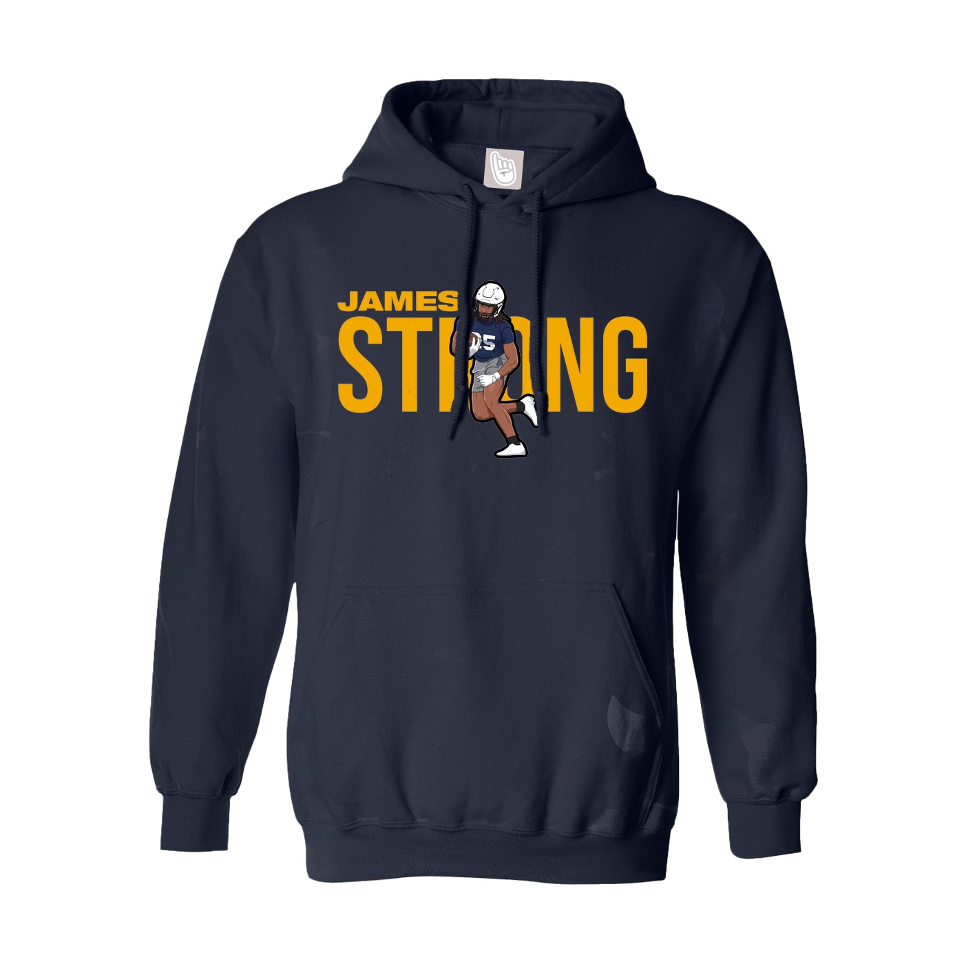 Youth Hoodie — Player Name in Navy
