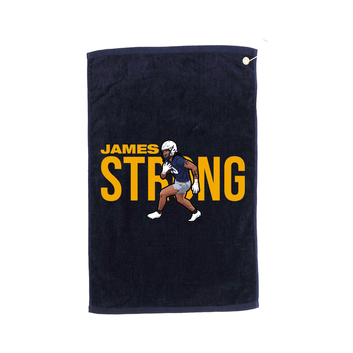 Golf Towel — Player Name in Navy