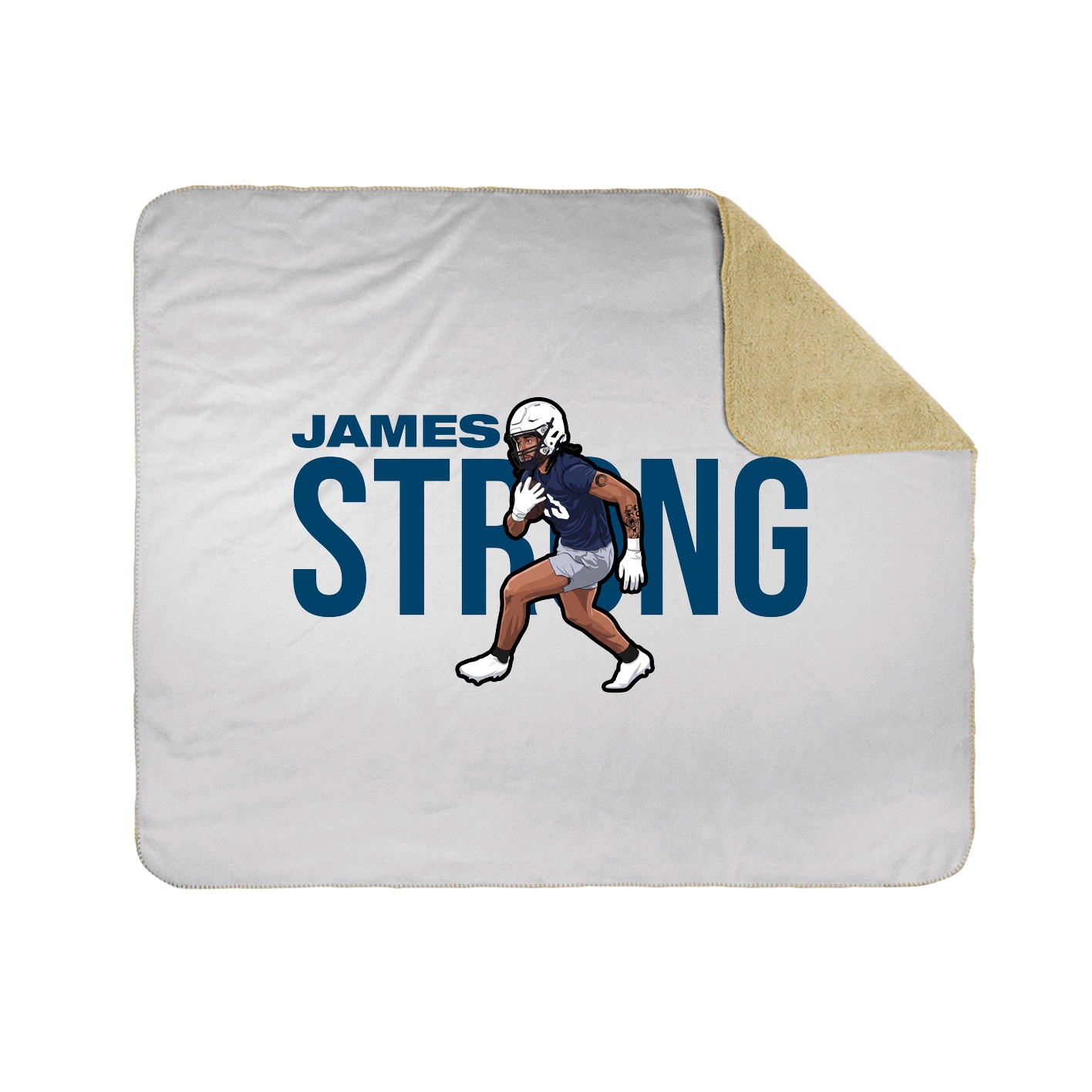 Throw Blanket — Player Name in White