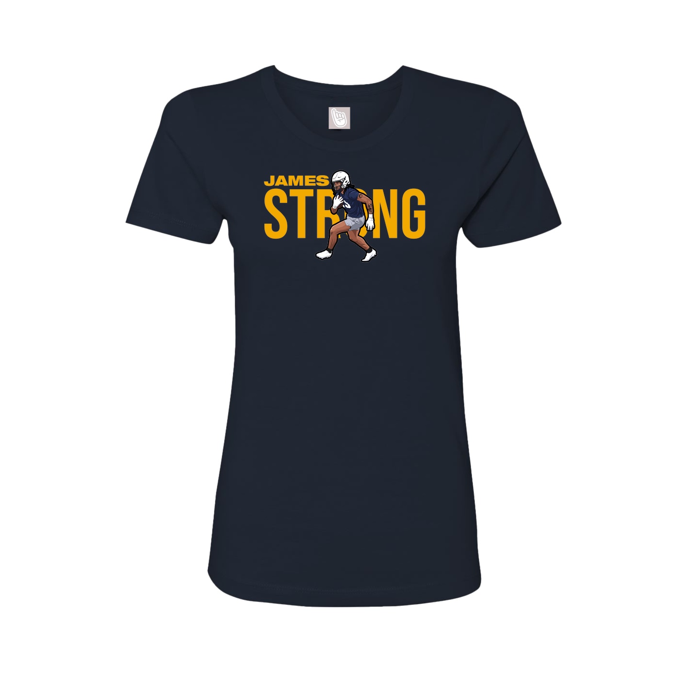Fitted Women's Tee — Player Name in Navy