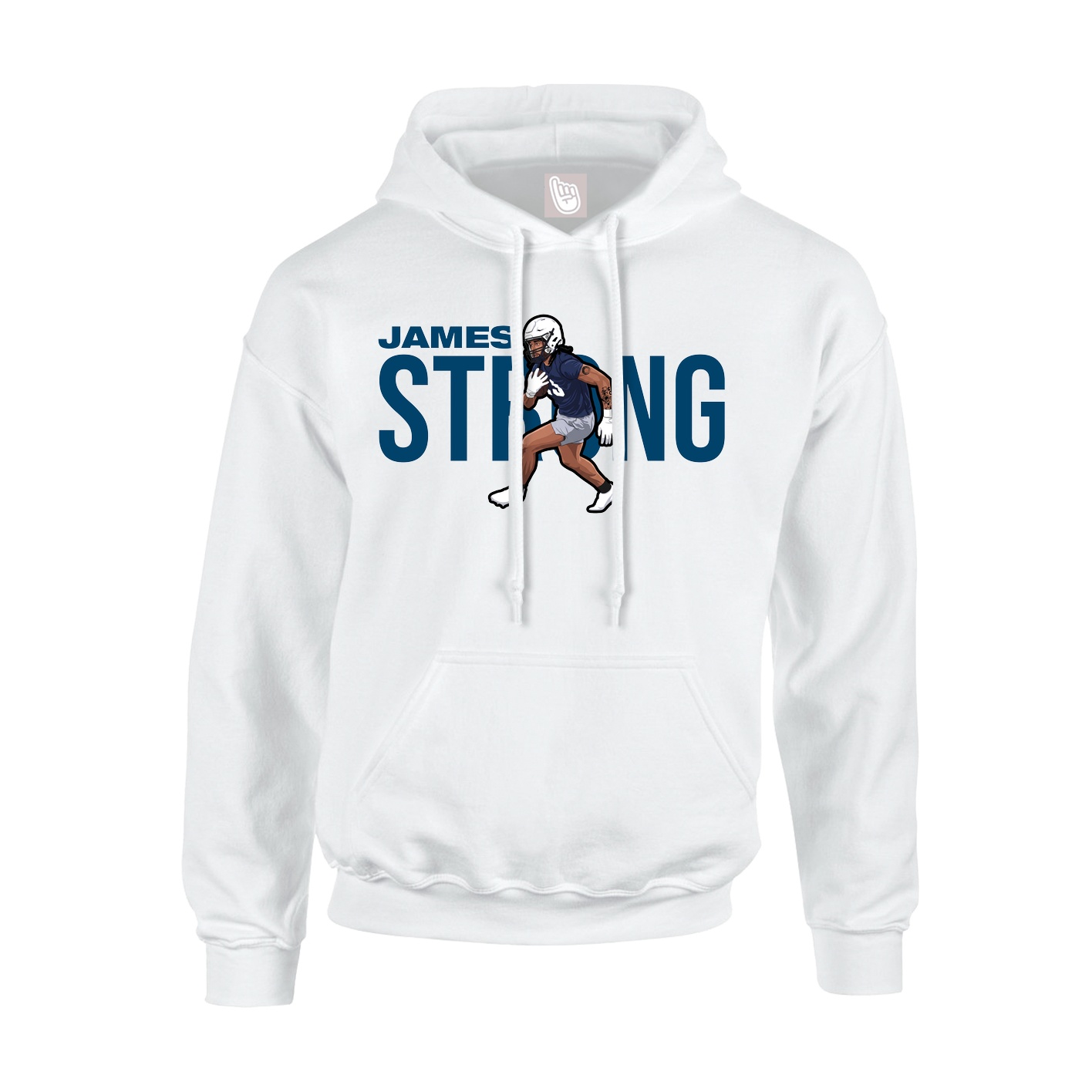Youth Hoodie — Player Name in White