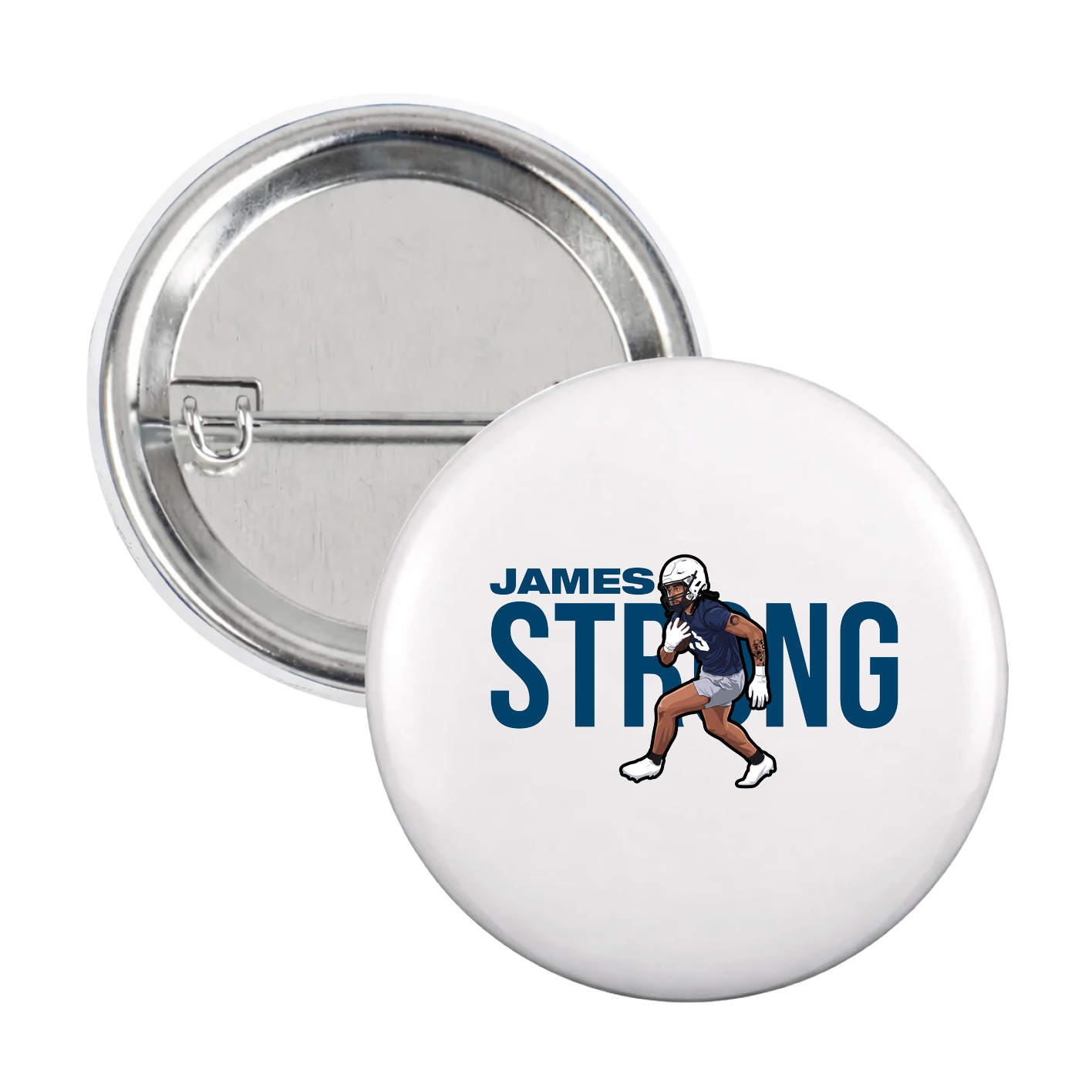 Game Day Button — Player Name in White