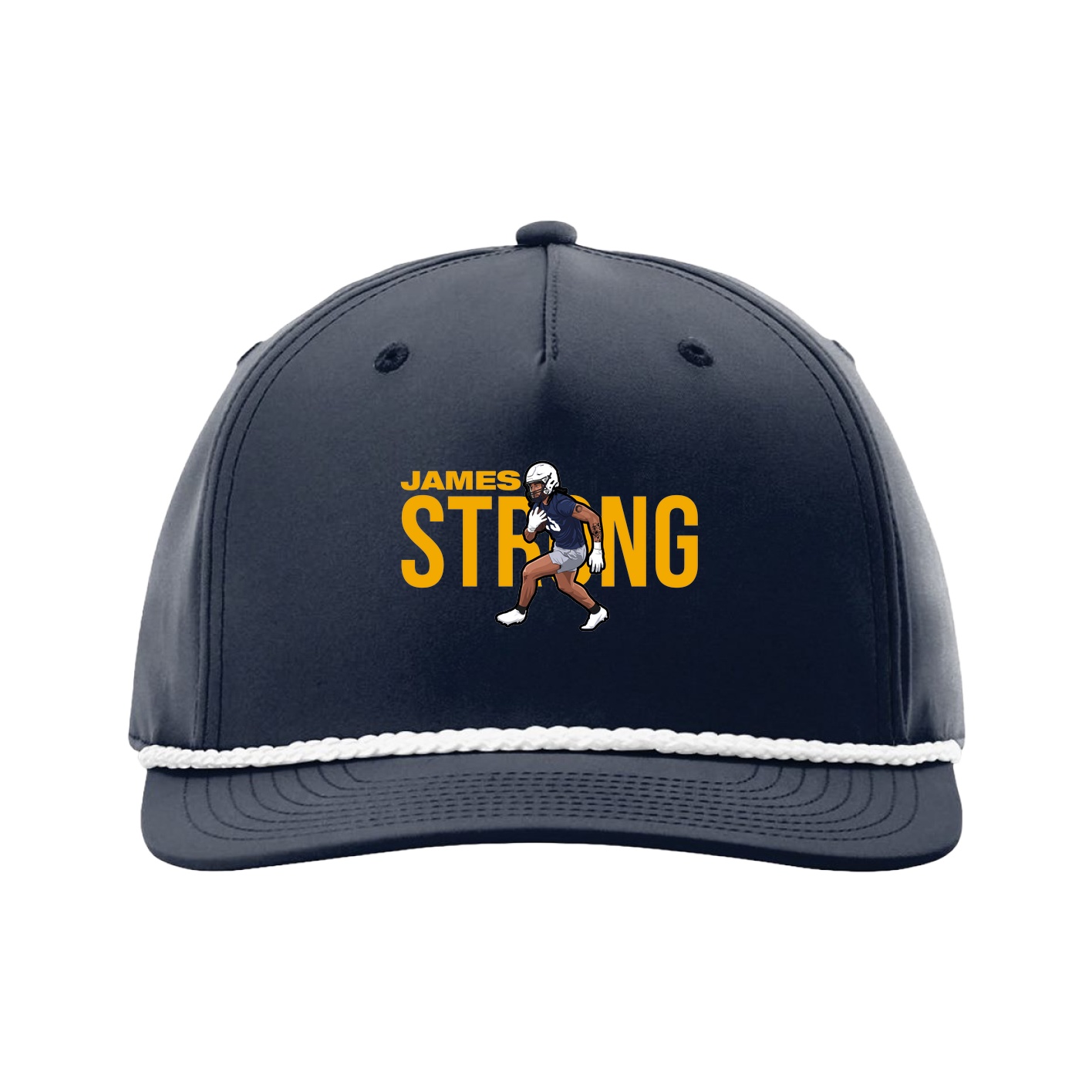 Five-Panel Classic Rope Cap — Player Name in Navy