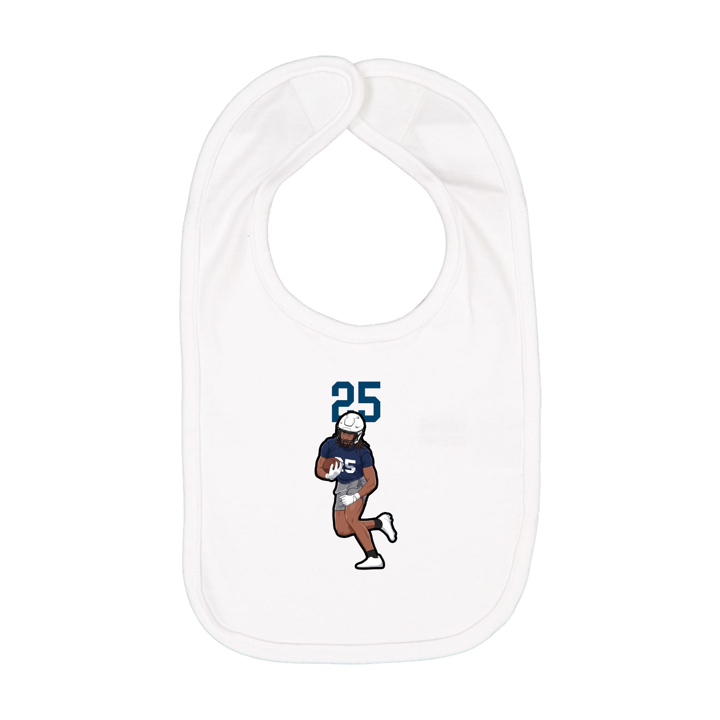 Infant Bib — Number Top in White