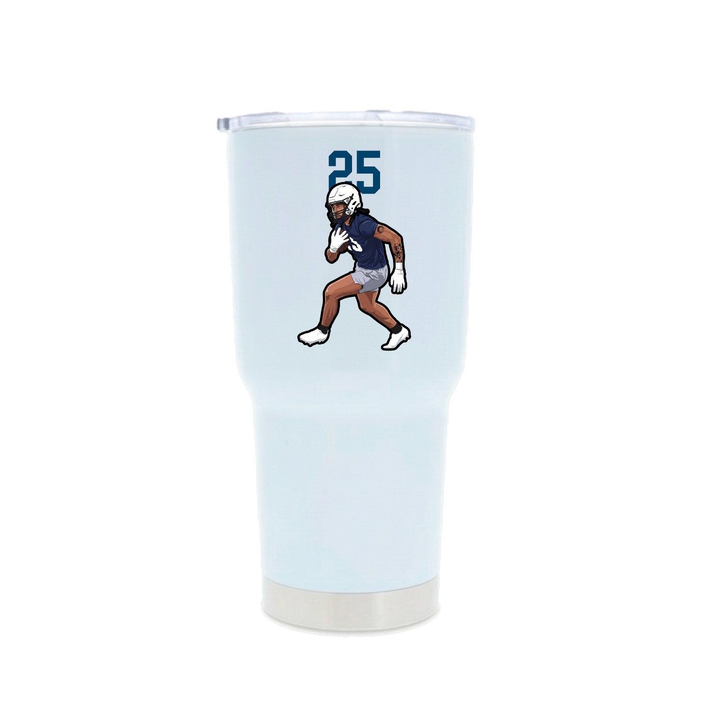 30oz Stainless Steel Tumbler — Number Top in White
