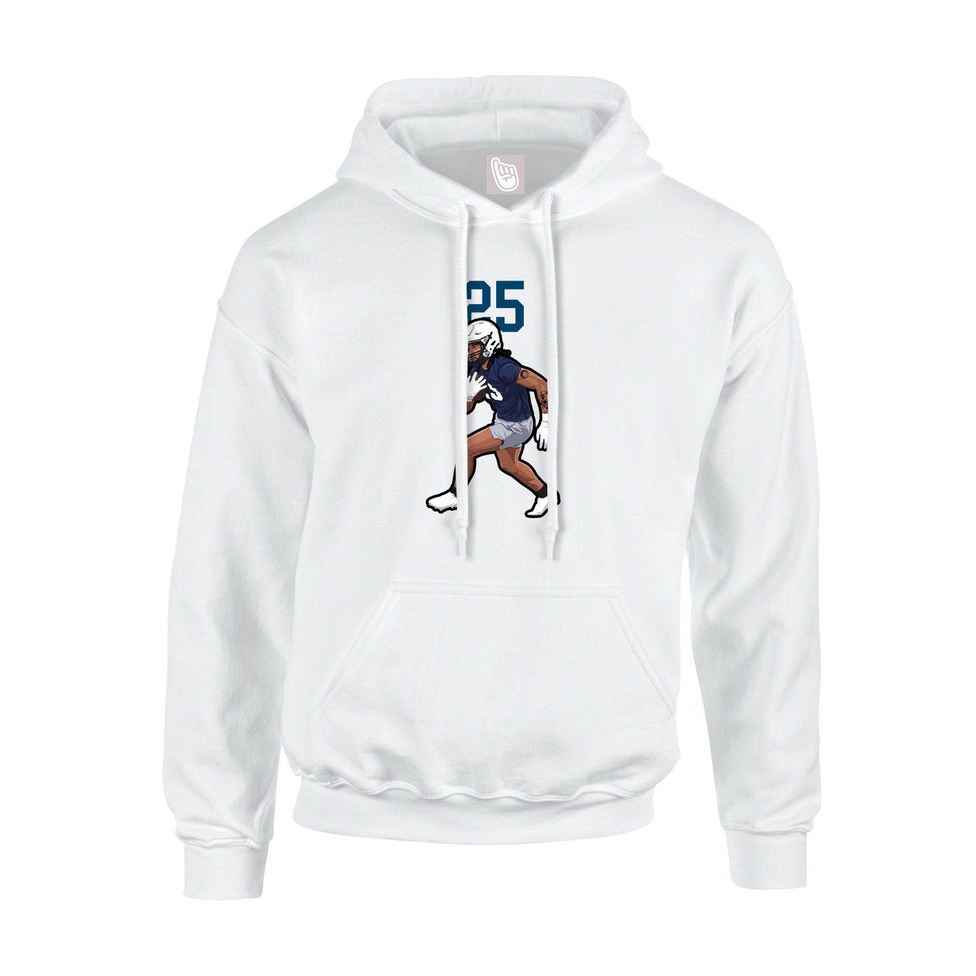 Hoodie — Number Top in White