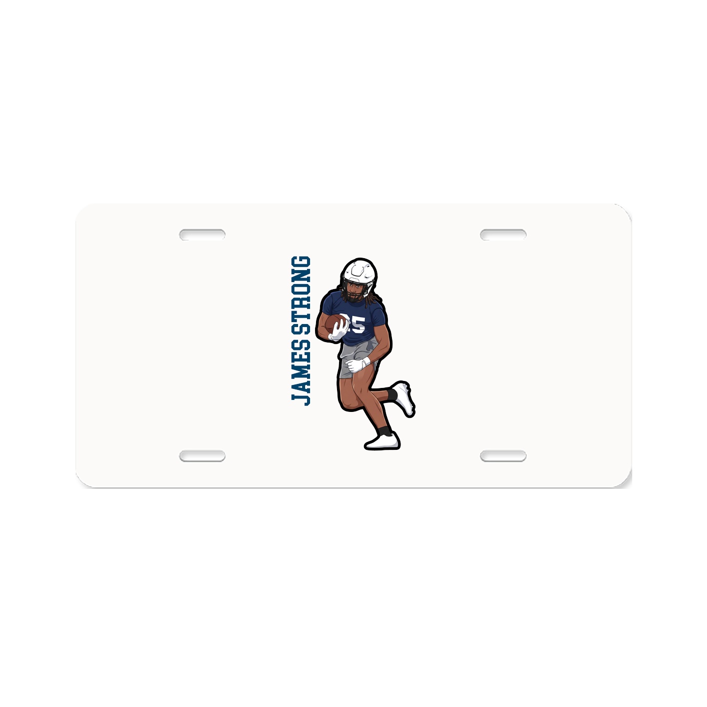License Plate — Name Vertical in Classic