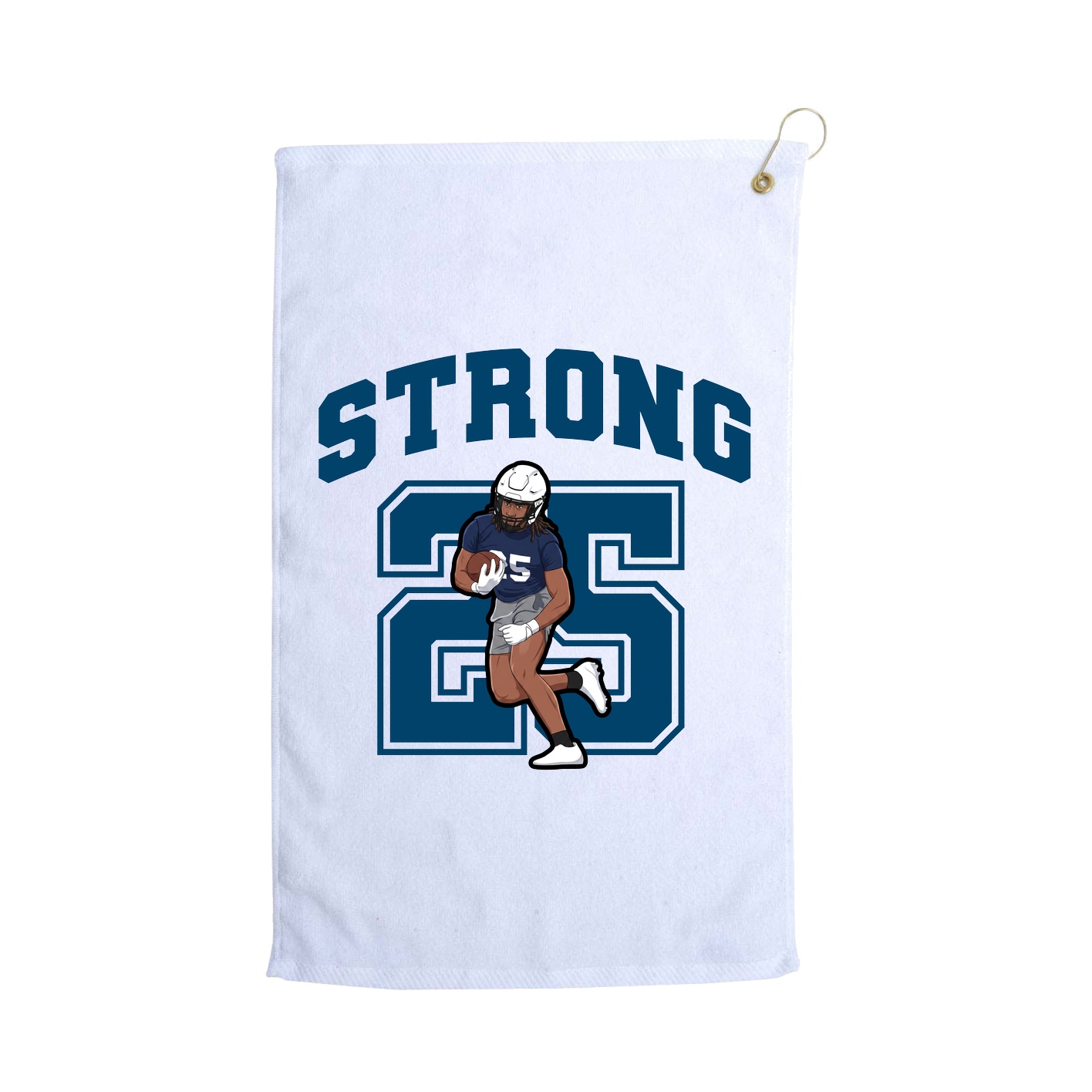 Golf Towel — Number in White