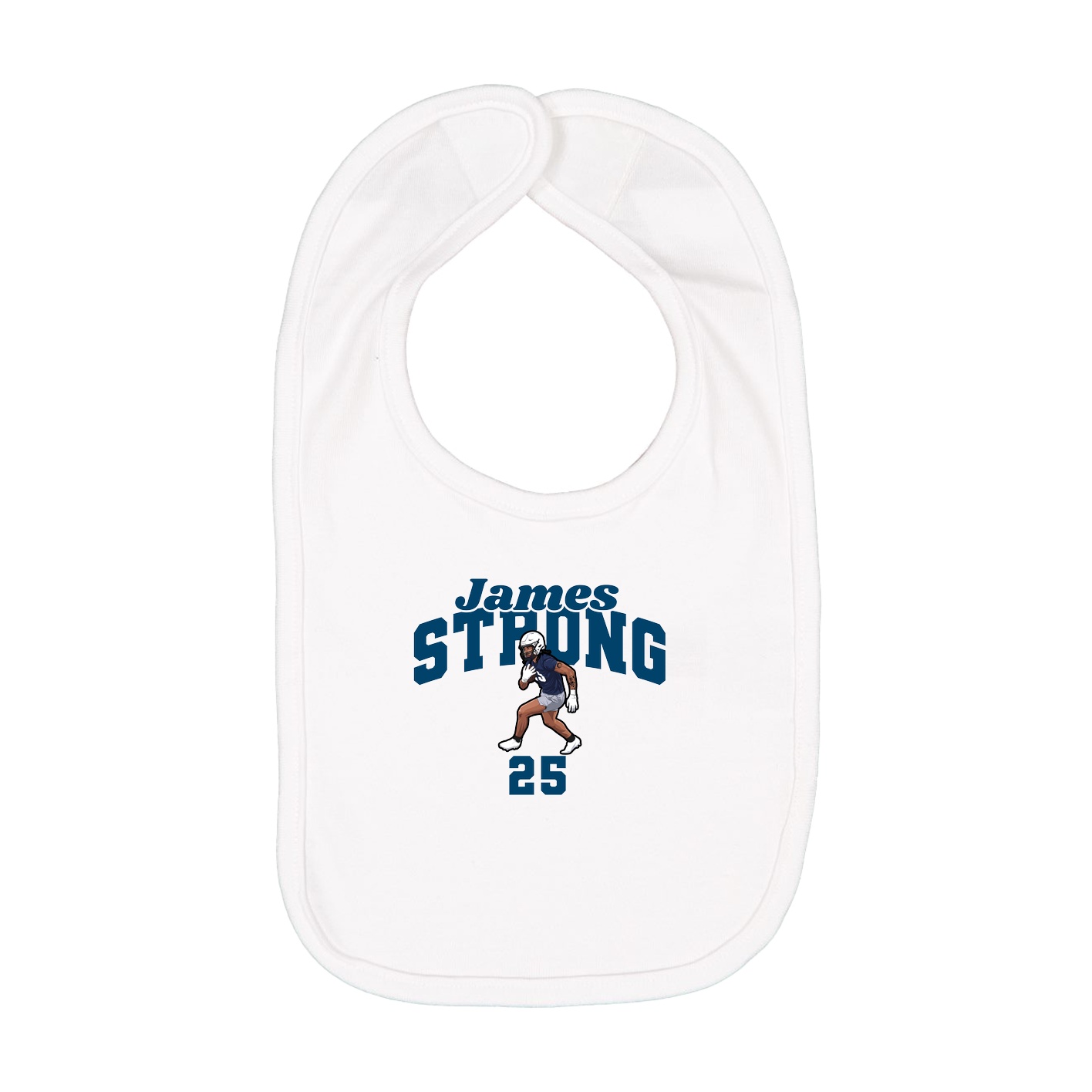 Infant Bib — Signature Arch in White