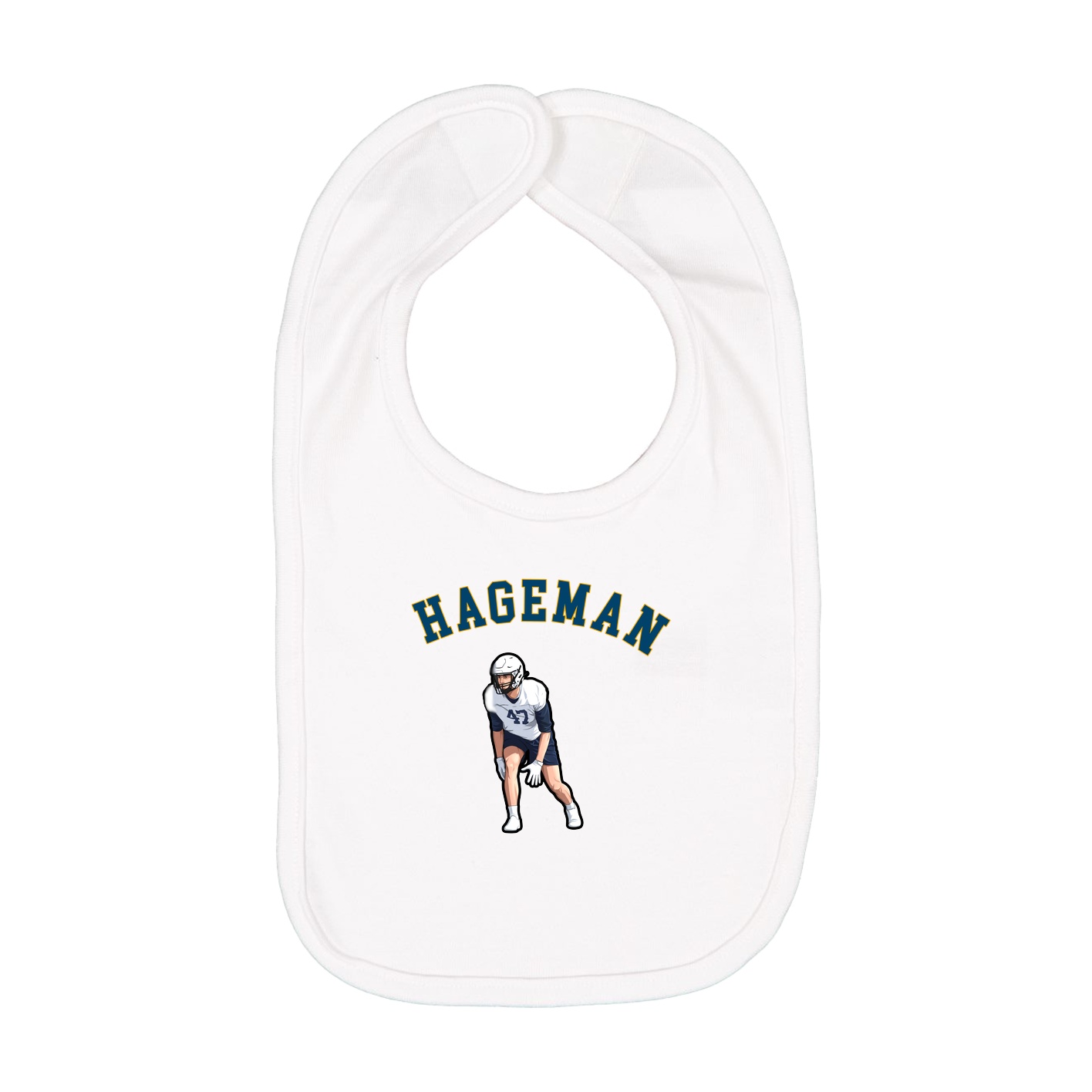 Infant Bib — Shirsey Arch in White