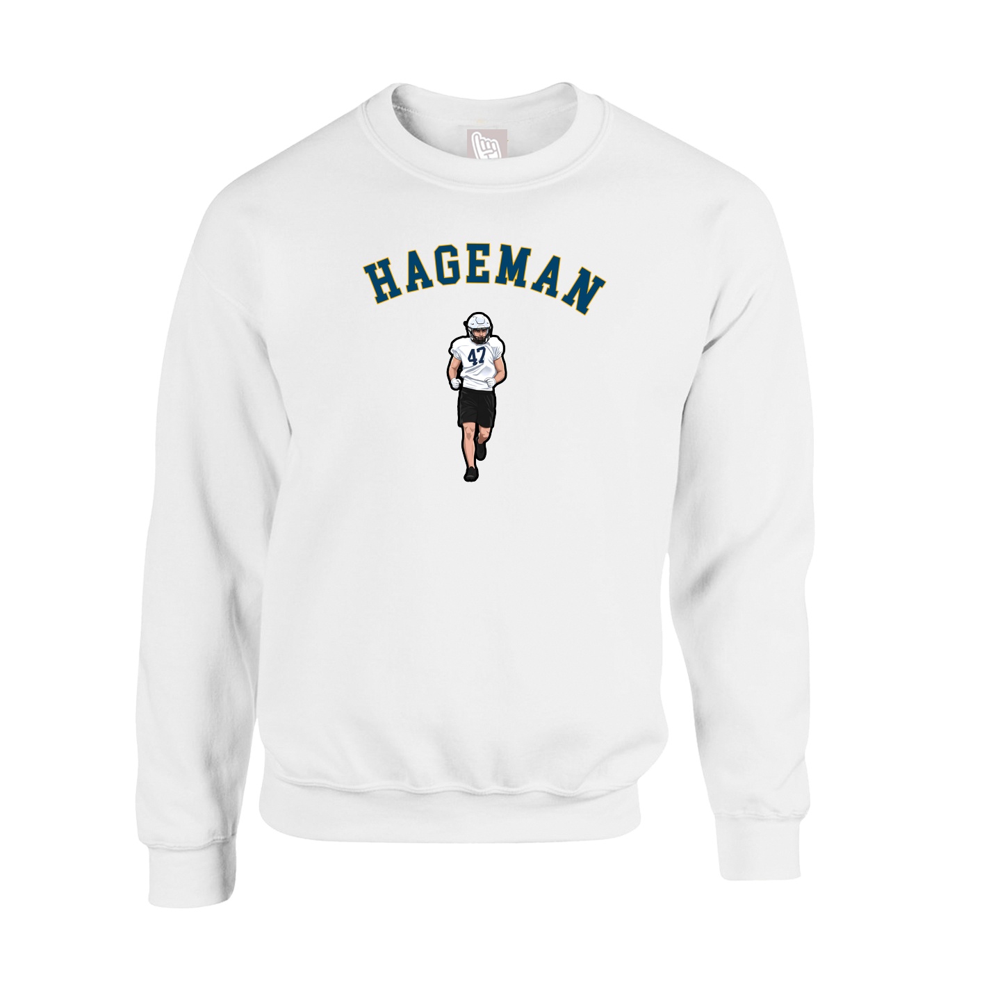 Fleece Crew — Shirsey Arch in White
