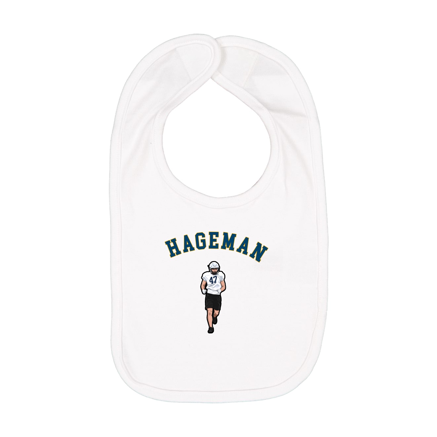 Infant Bib — Shirsey Arch in White