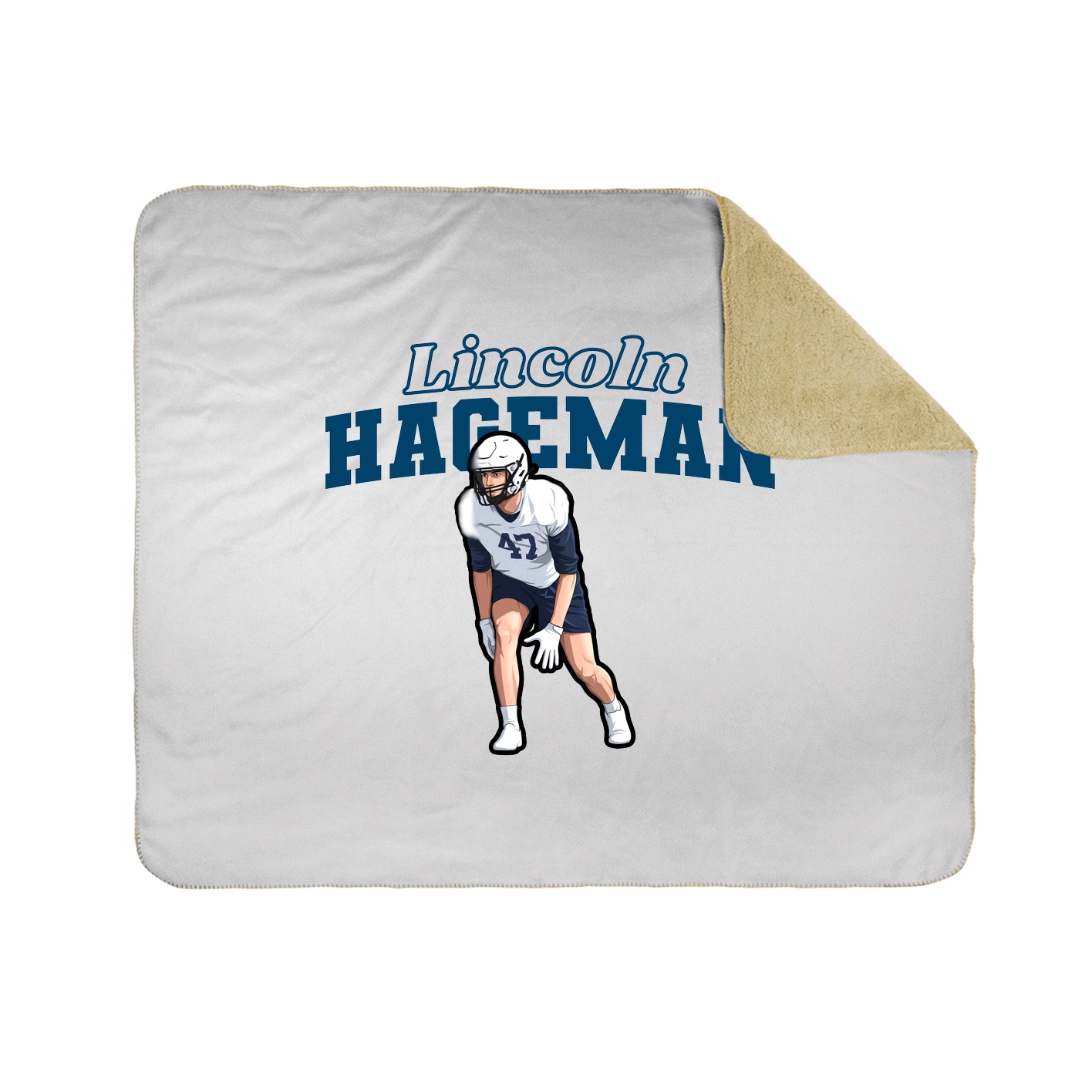 Throw Blanket — Name Arch in White