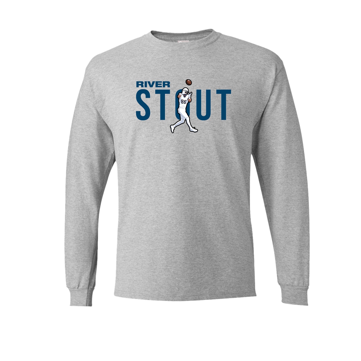 Long Sleeve Tee — Player Name in Grey