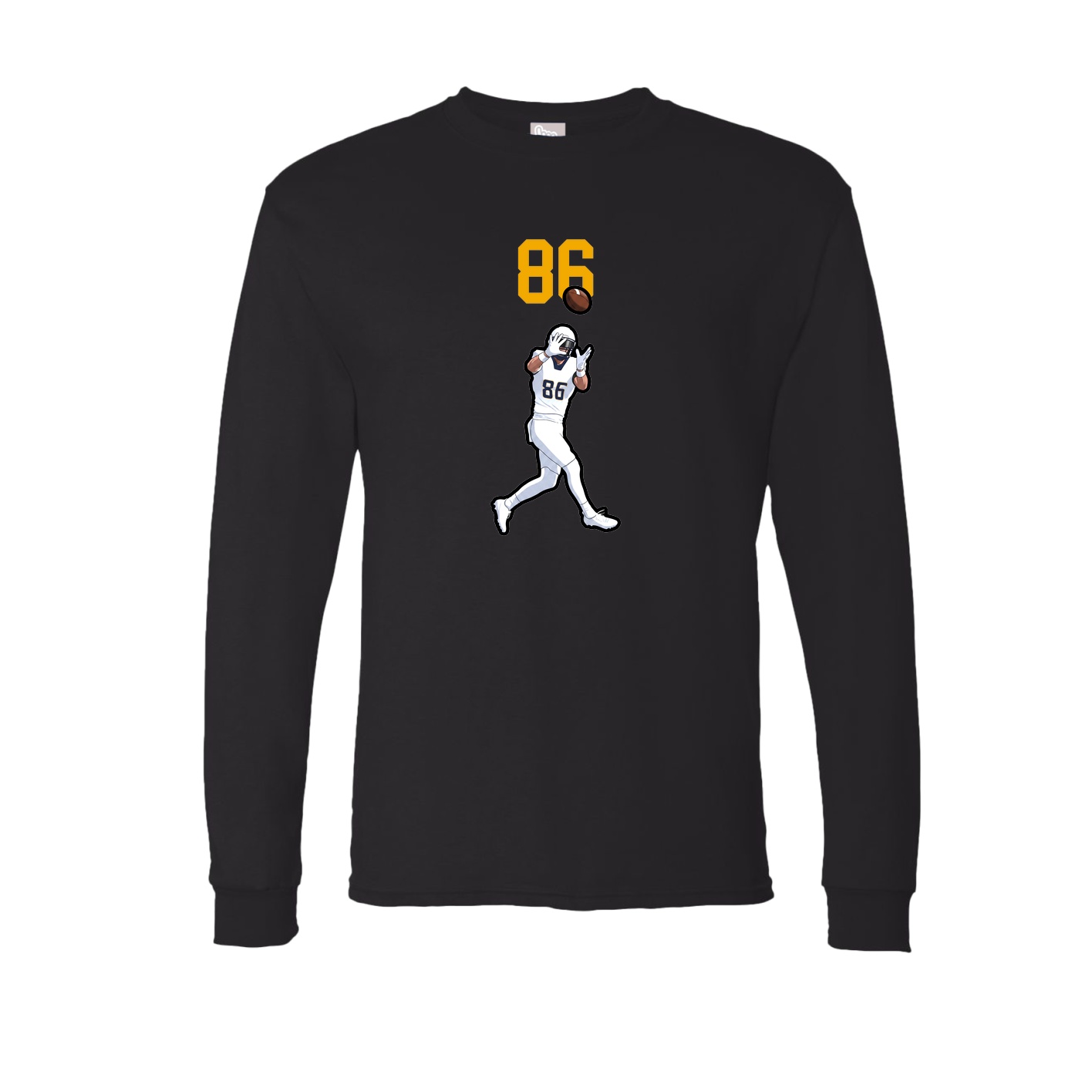 Long Sleeve Tee — Number Top in Black