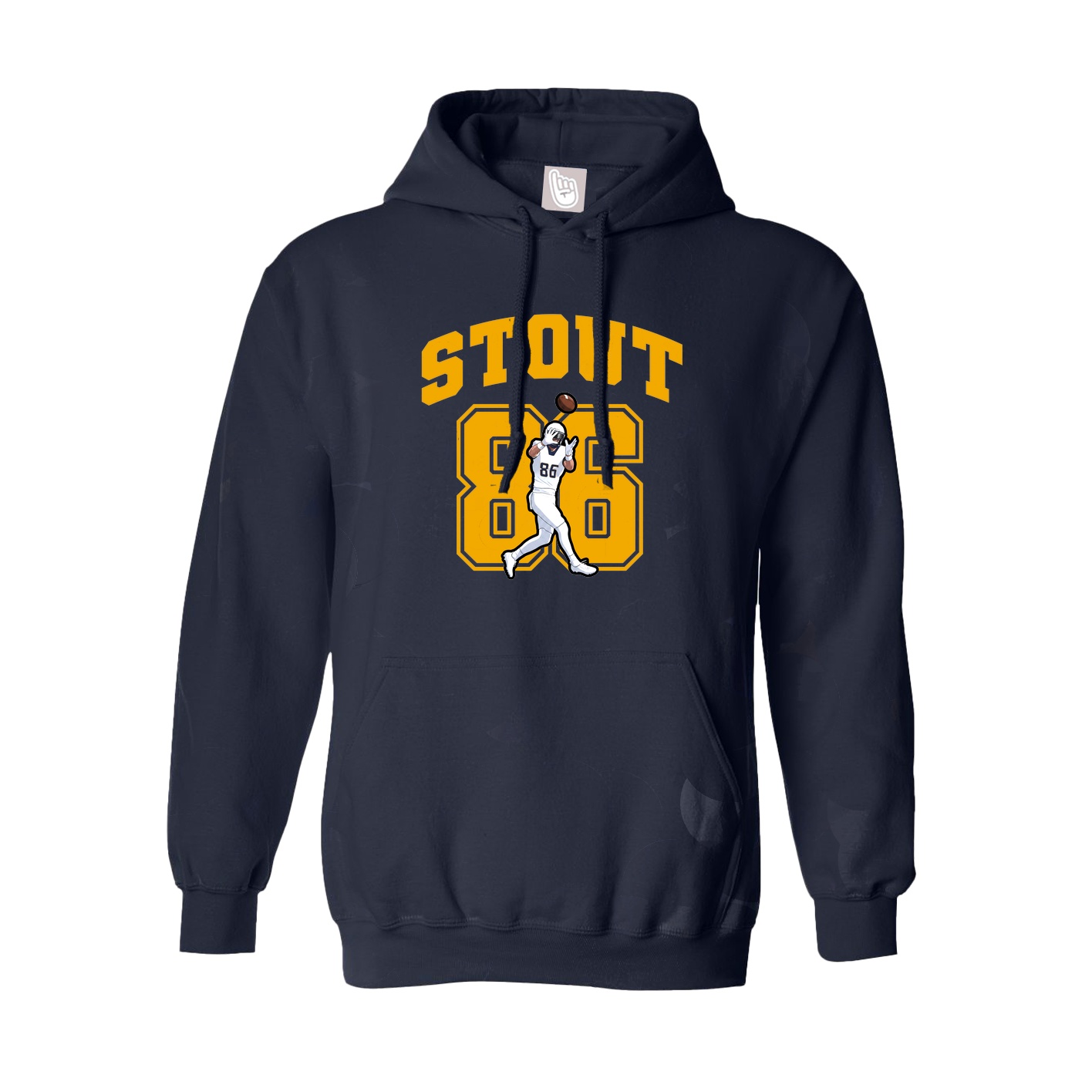 Youth Hoodie — Number in Navy
