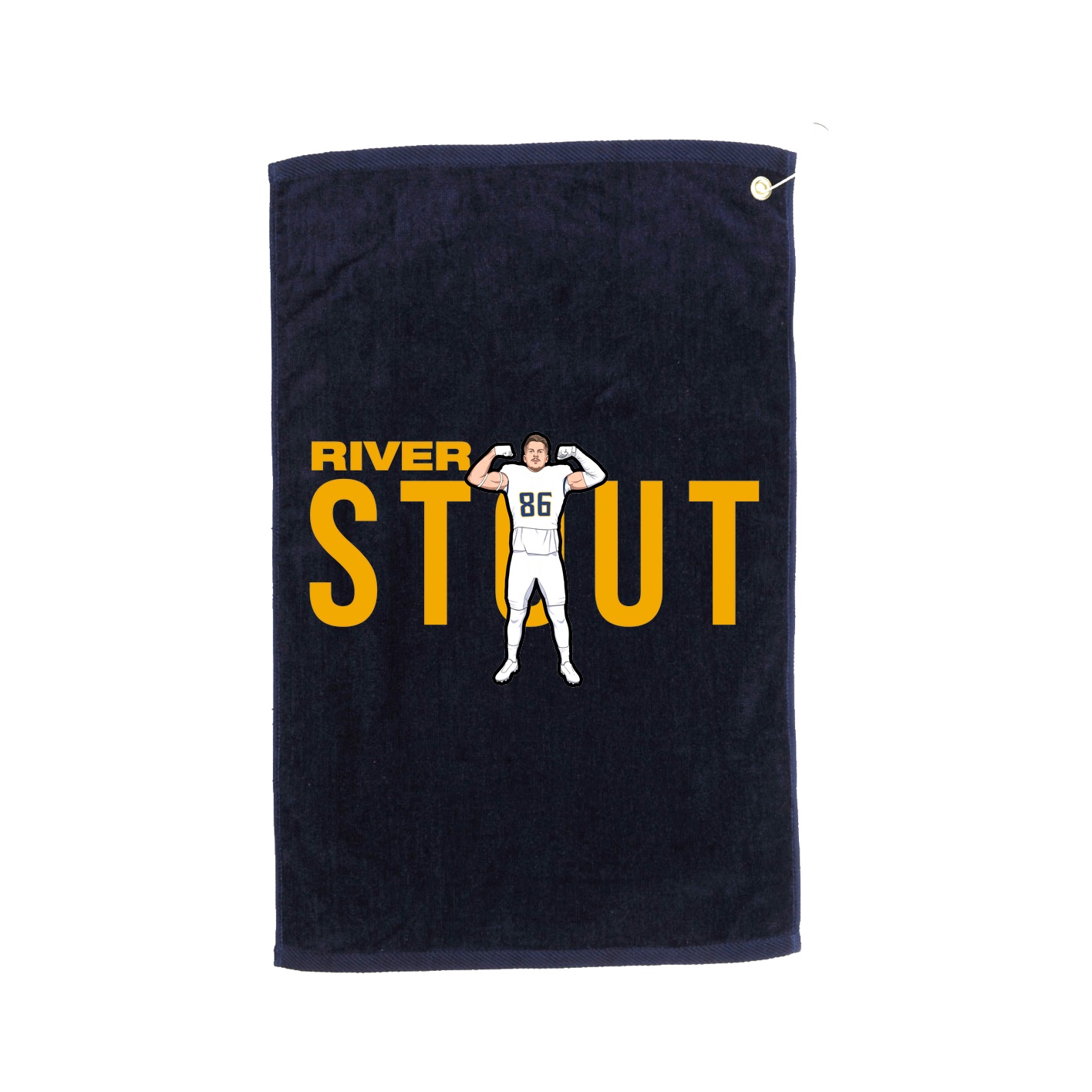 Golf Towel — Player Name in Navy
