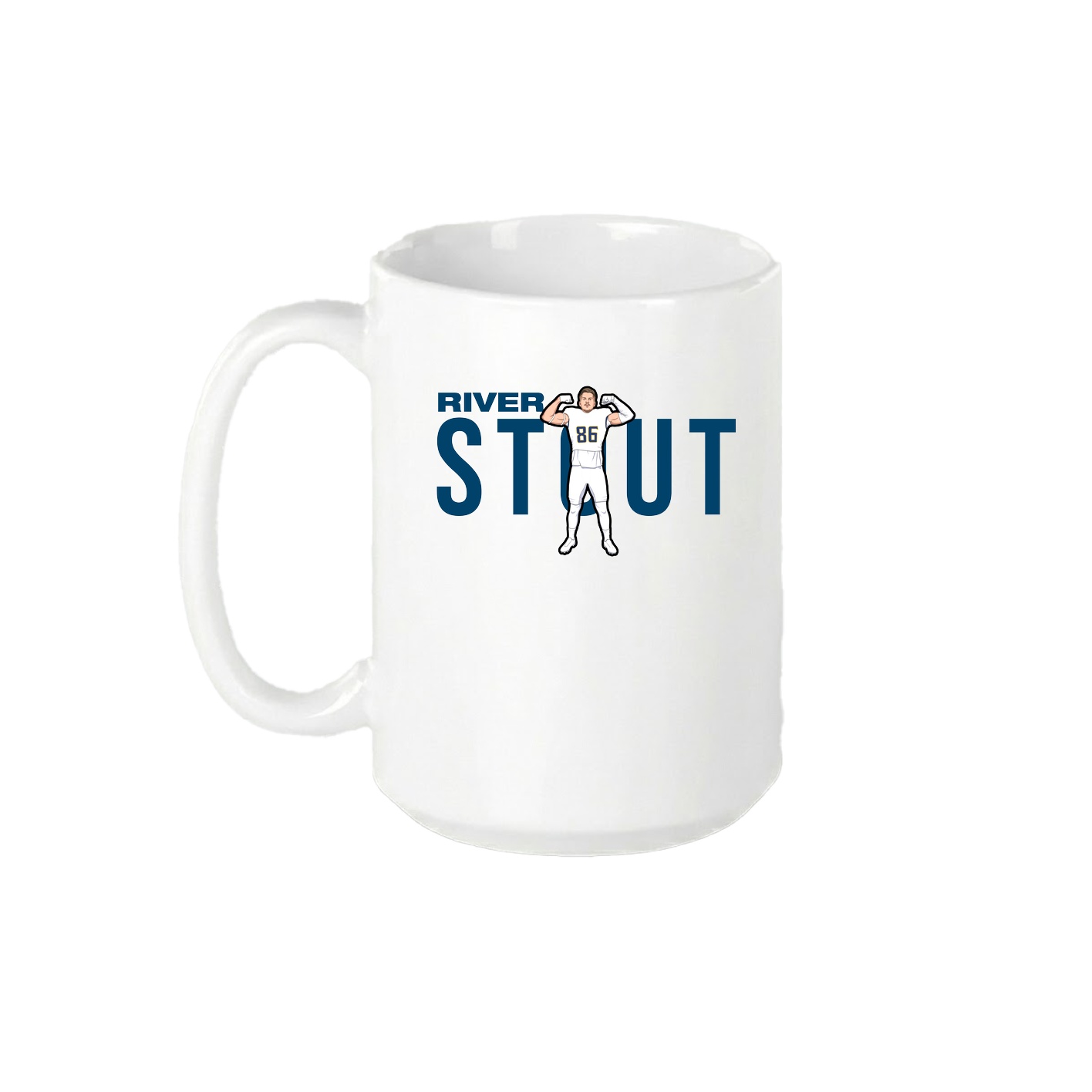 15oz Coffee Mug — Player Name in White