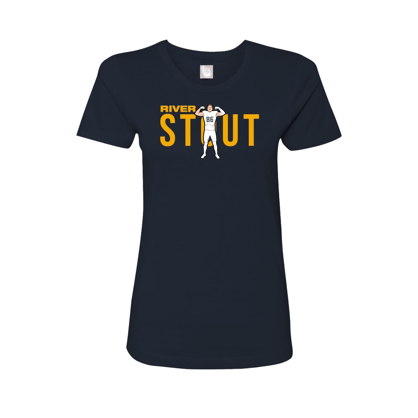 Fitted Women's Tee — Player Name in Navy