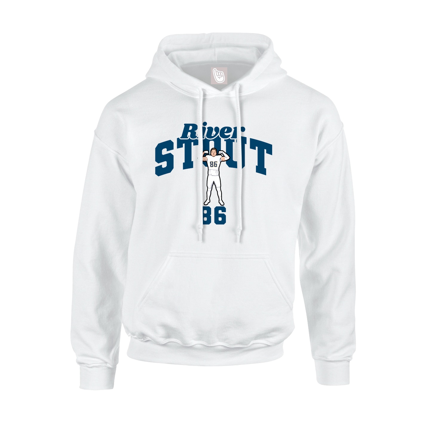 Hoodie — Signature Arch in White