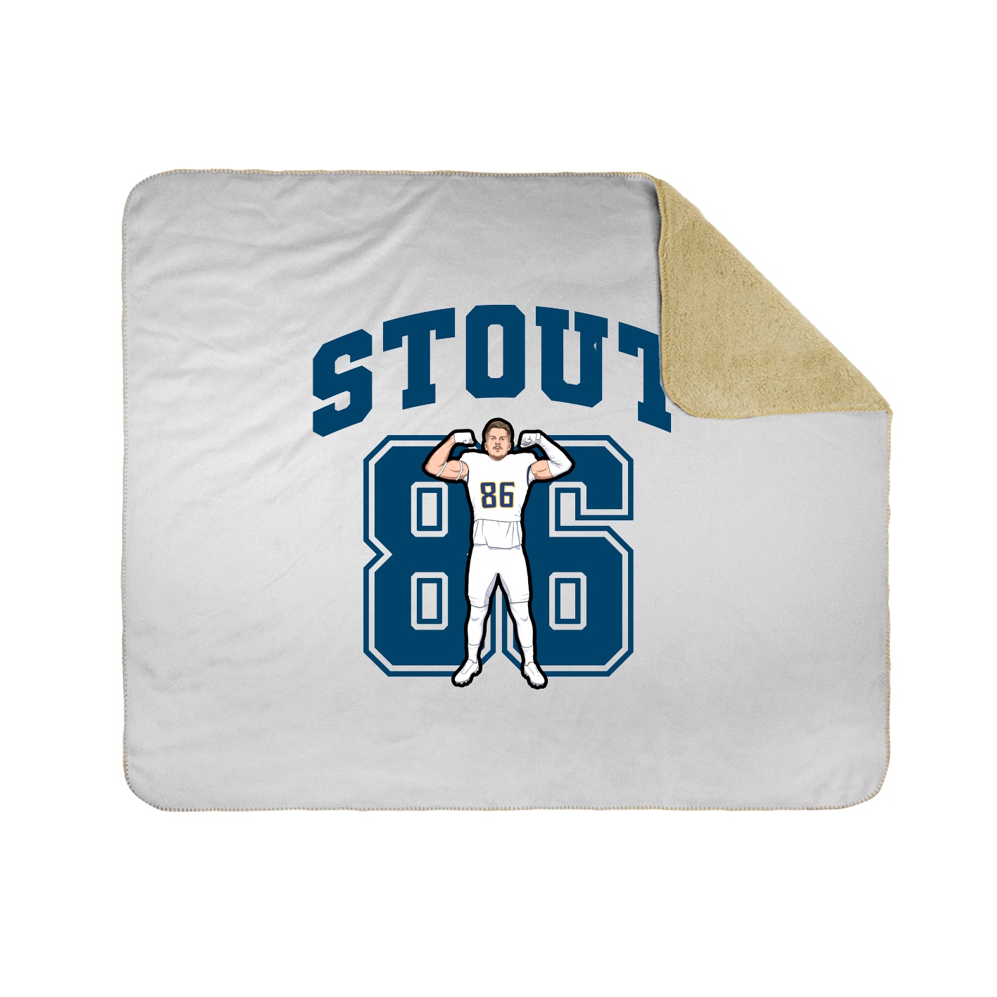Throw Blanket — Number in White