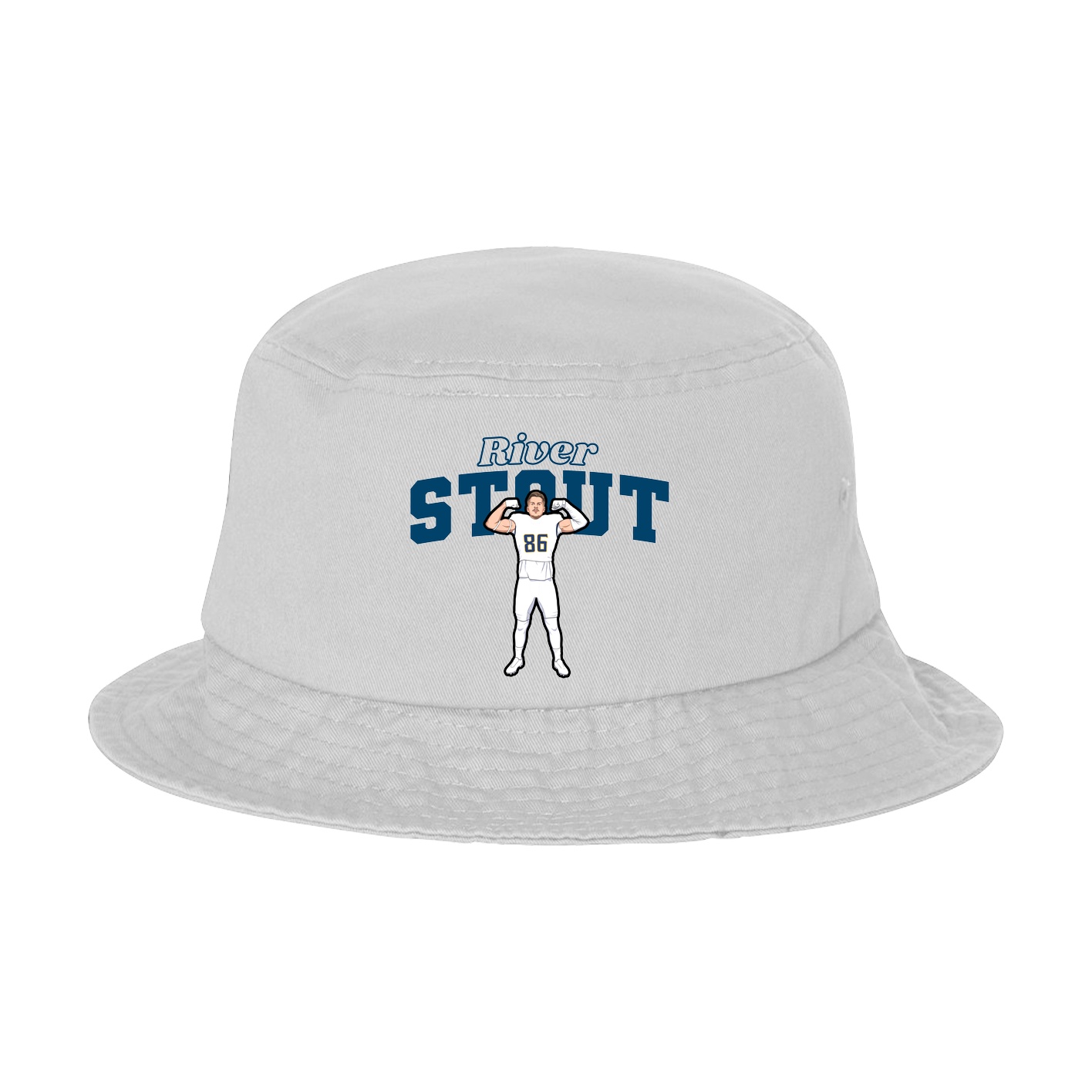 Bucket Cap — Name Arch in White