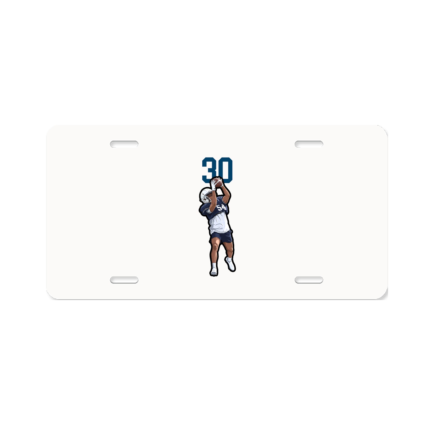 License Plate — Number Top in Classic