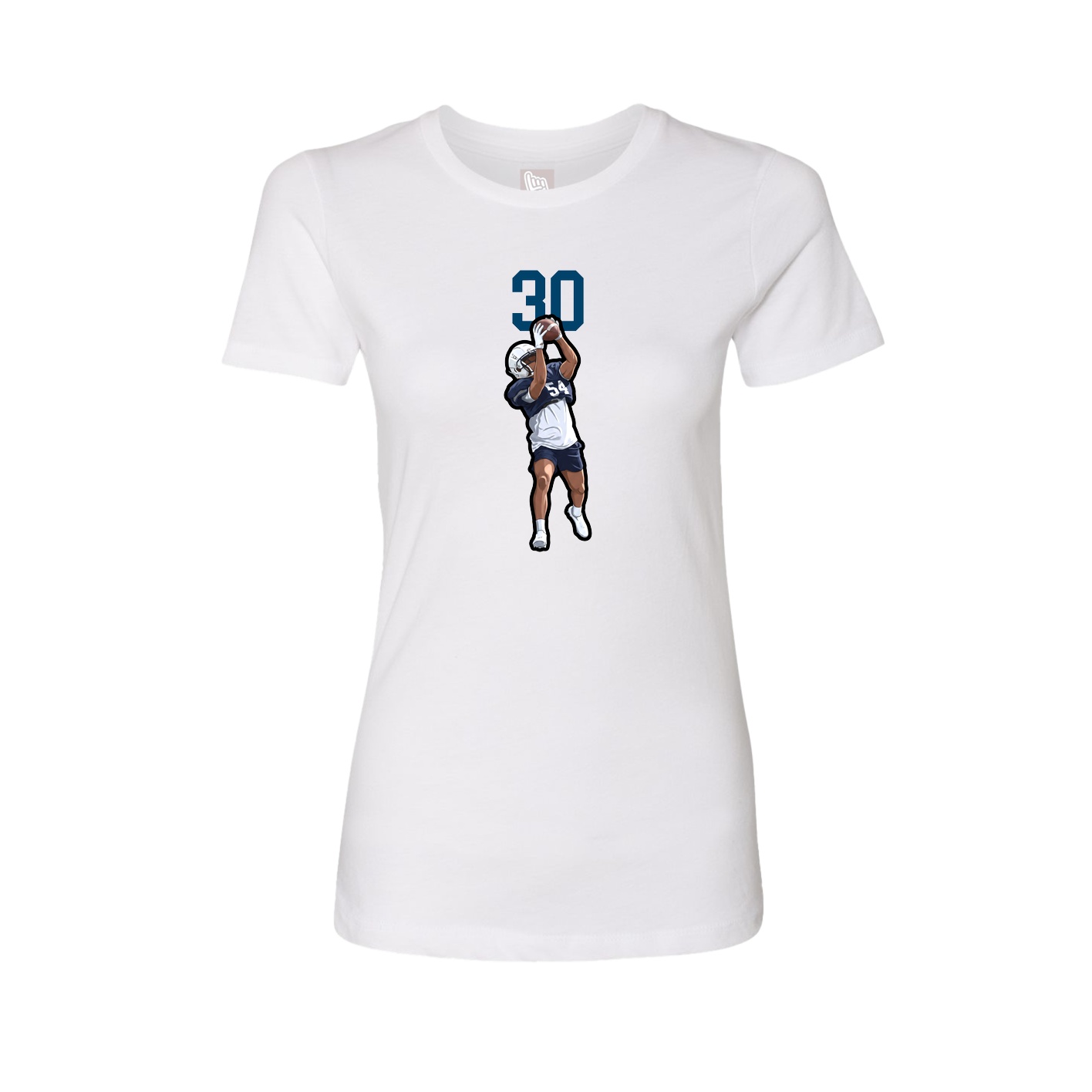 Fitted Women's Tee — Number Top in White