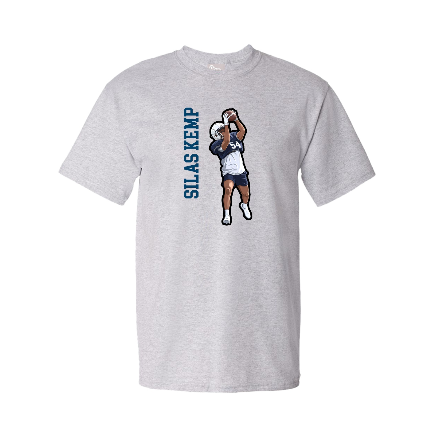 Tee — Name Vertical in Grey