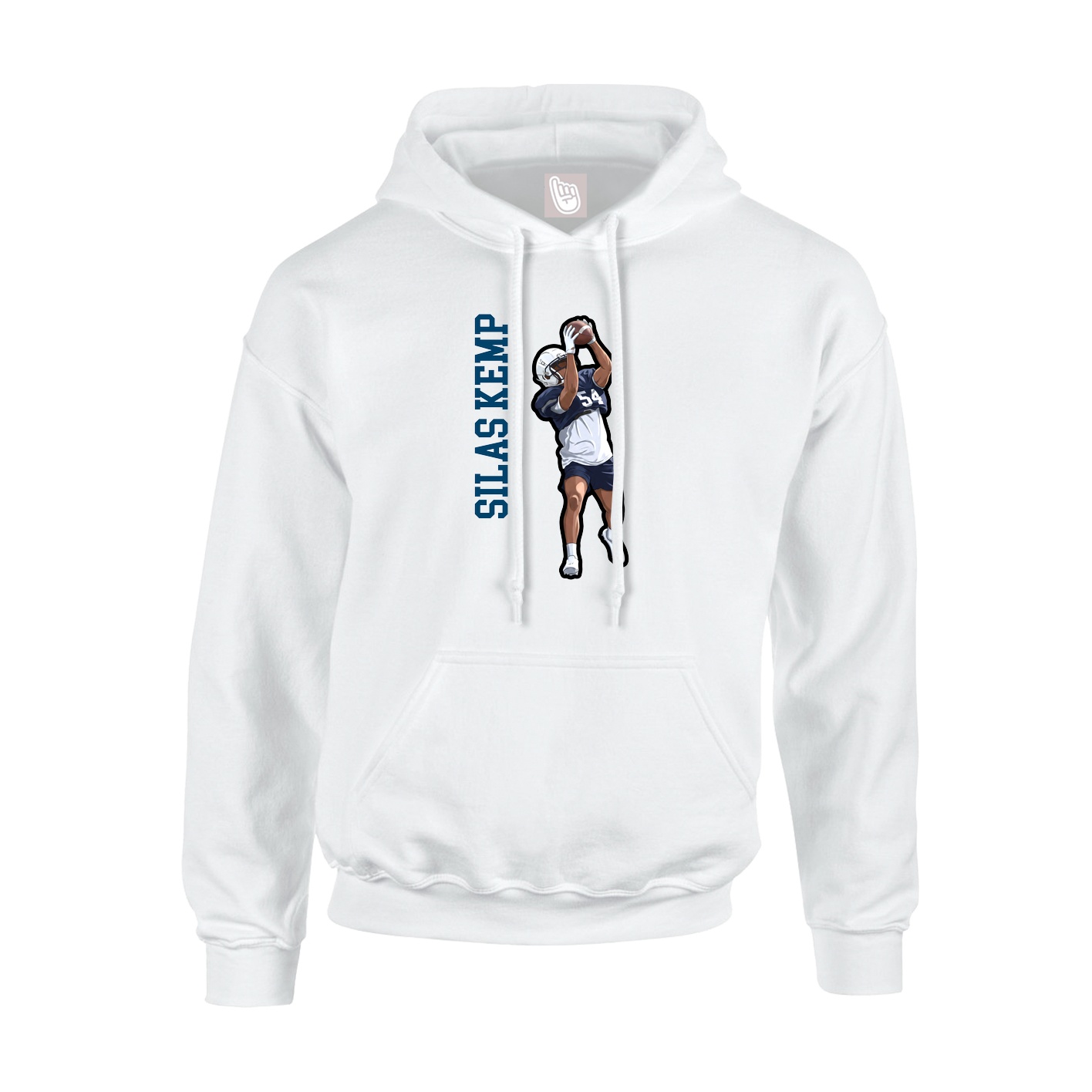 Hoodie — Name Vertical in White