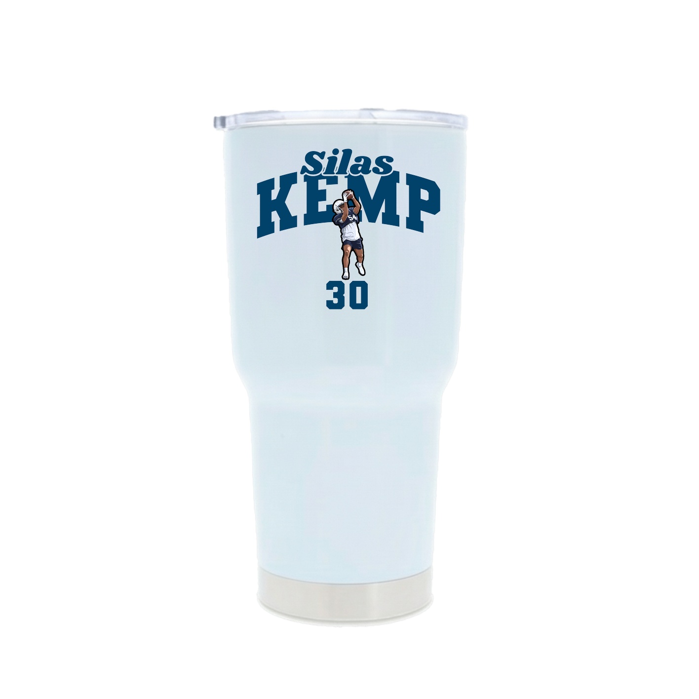 30oz Stainless Steel Tumbler — Signature Arch in White