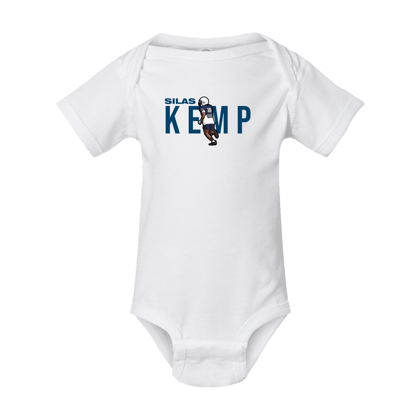 Baby Onesie — Player Name in White