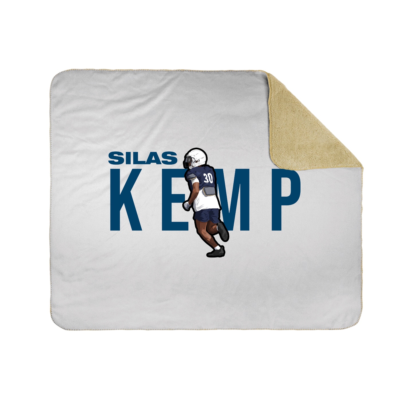 Throw Blanket — Player Name in White