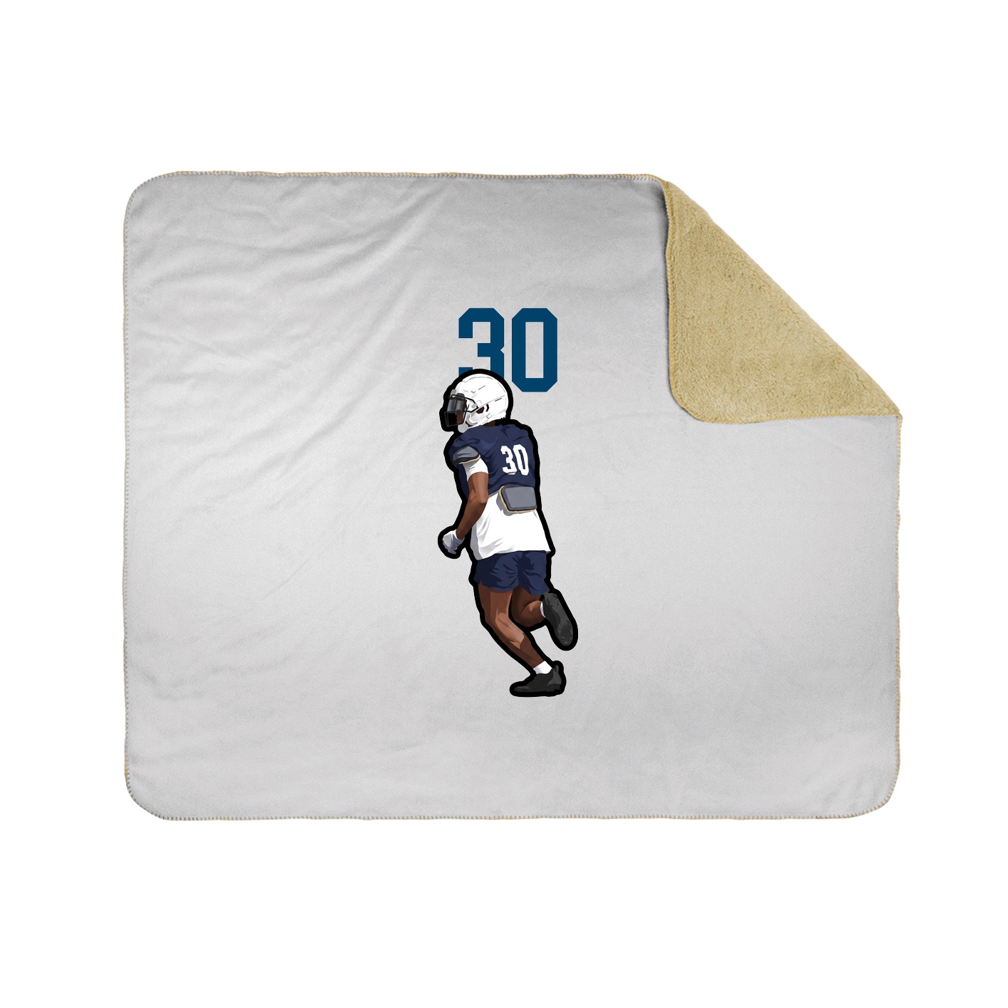 Throw Blanket — Number Top in White