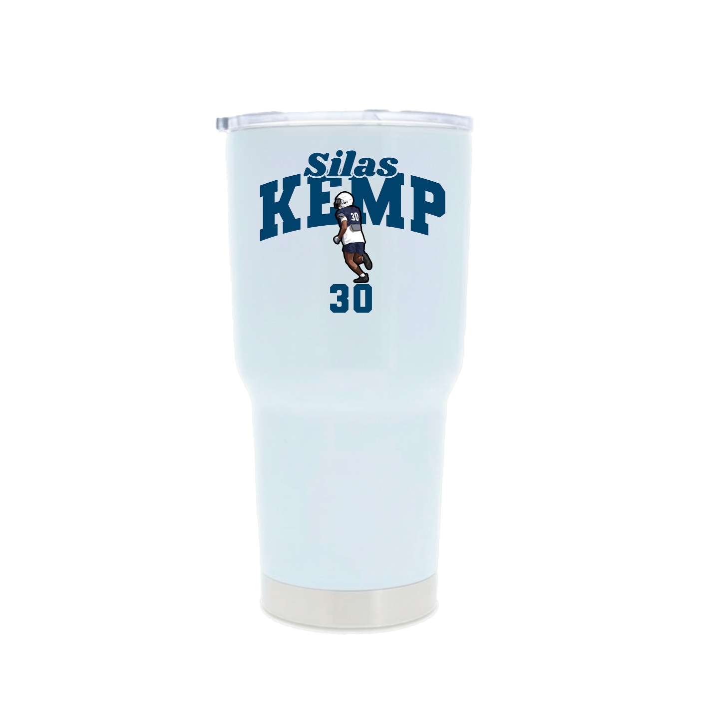 30oz Stainless Steel Tumbler — Signature Arch in White