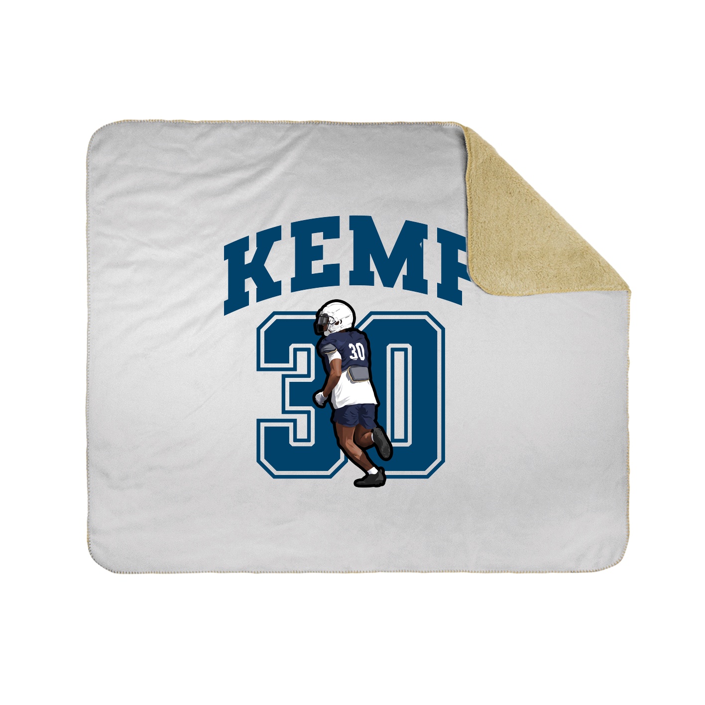 Throw Blanket — Number in White