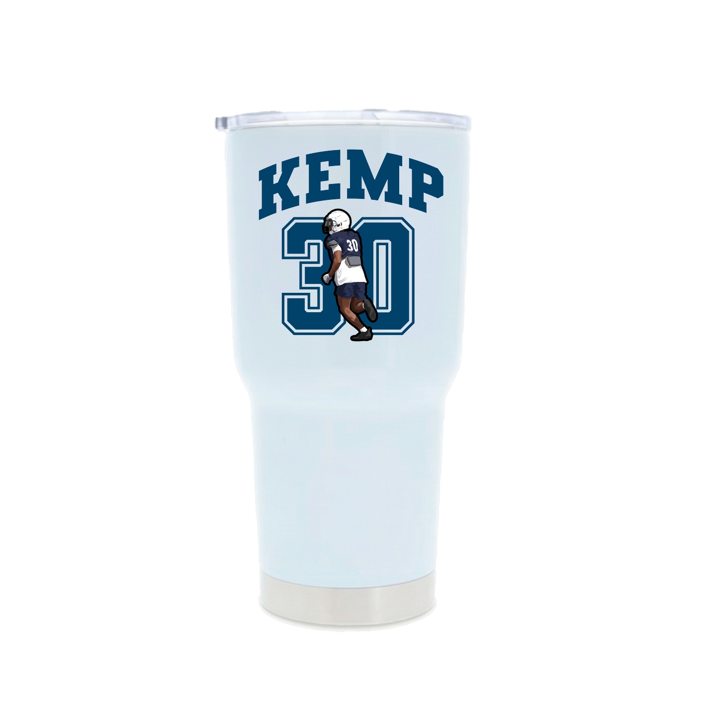 30oz Stainless Steel Tumbler — Number in White