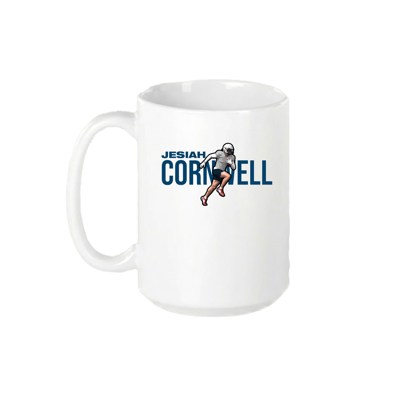 15oz Coffee Mug — Player Name in White