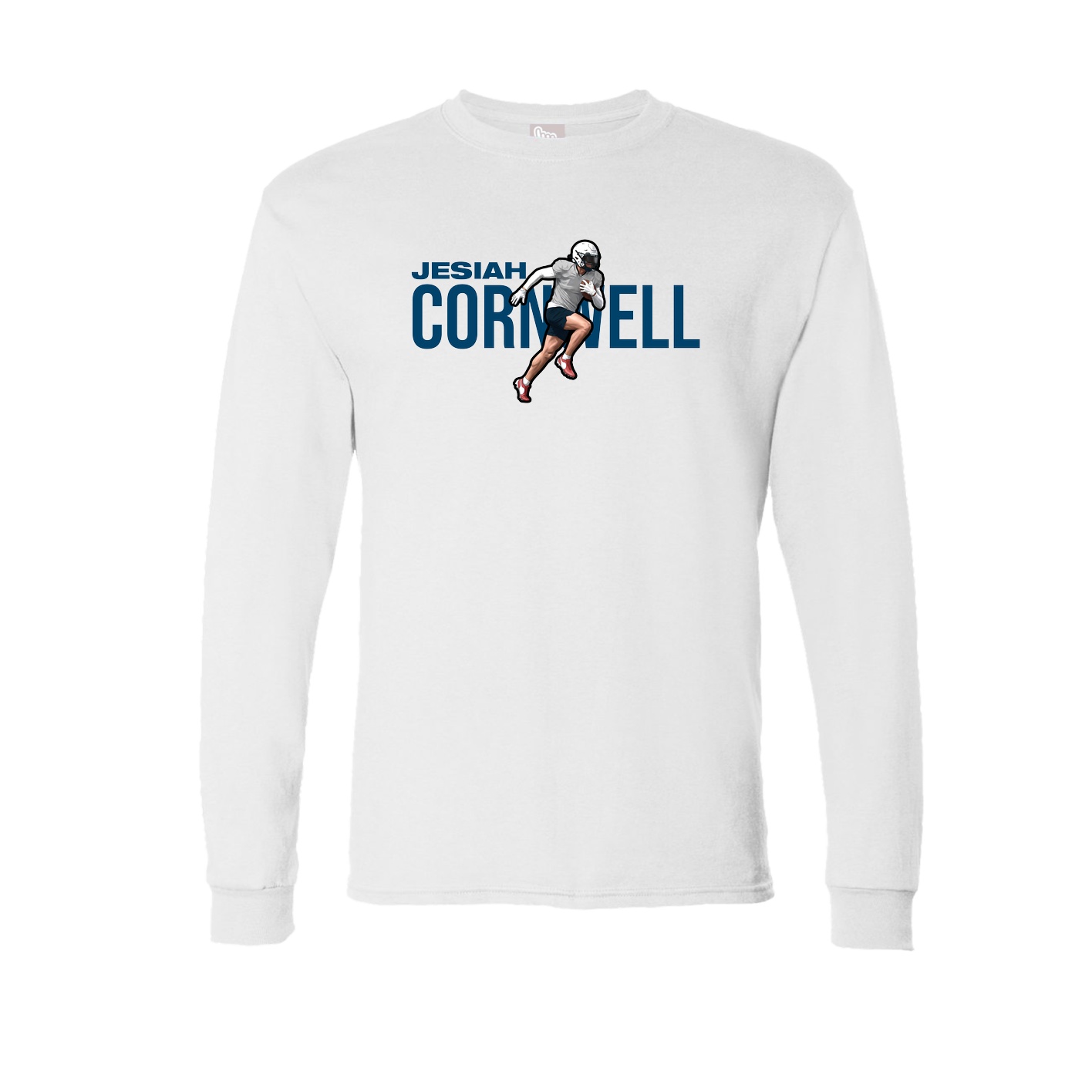 Long Sleeve Tee — Player Name in White