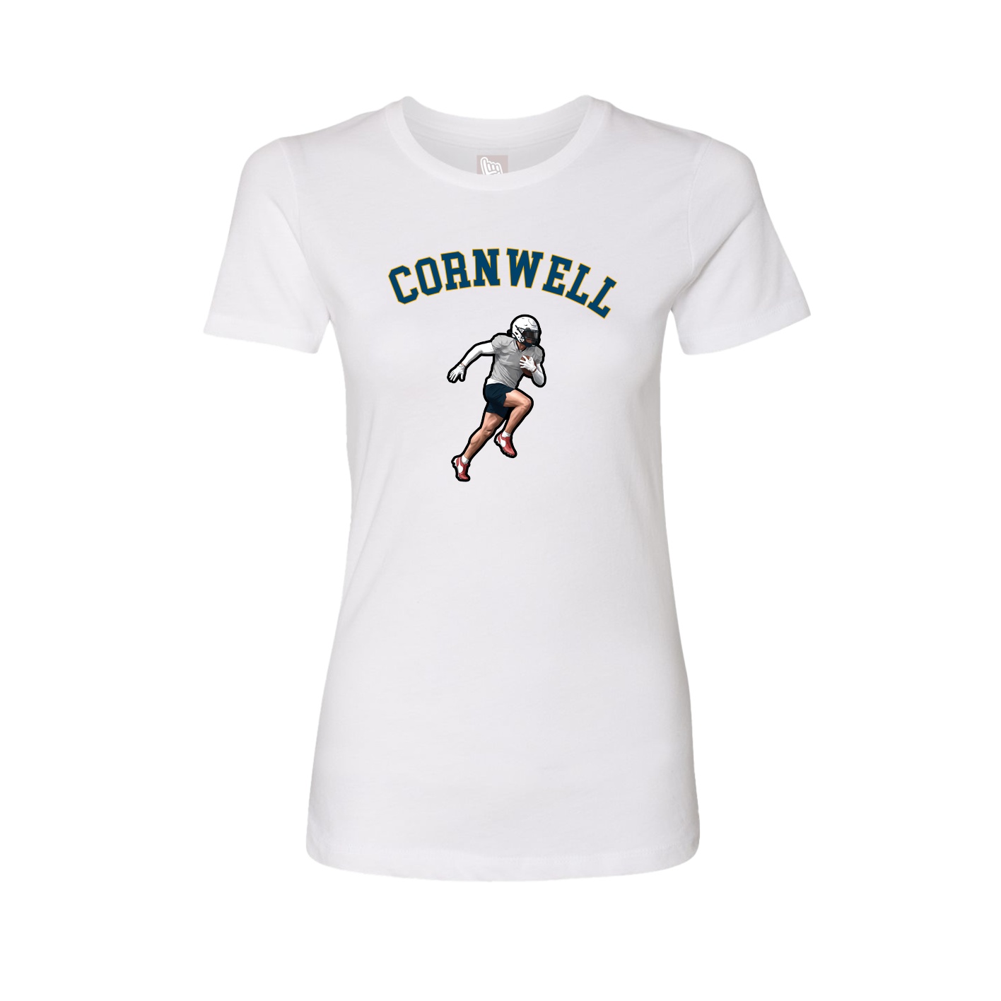 Fitted Women's Tee — Shirsey Arch in White