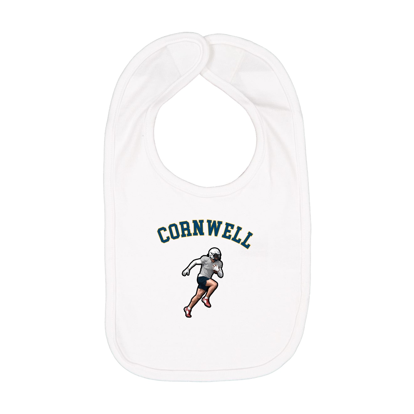 Infant Bib — Shirsey Arch in White