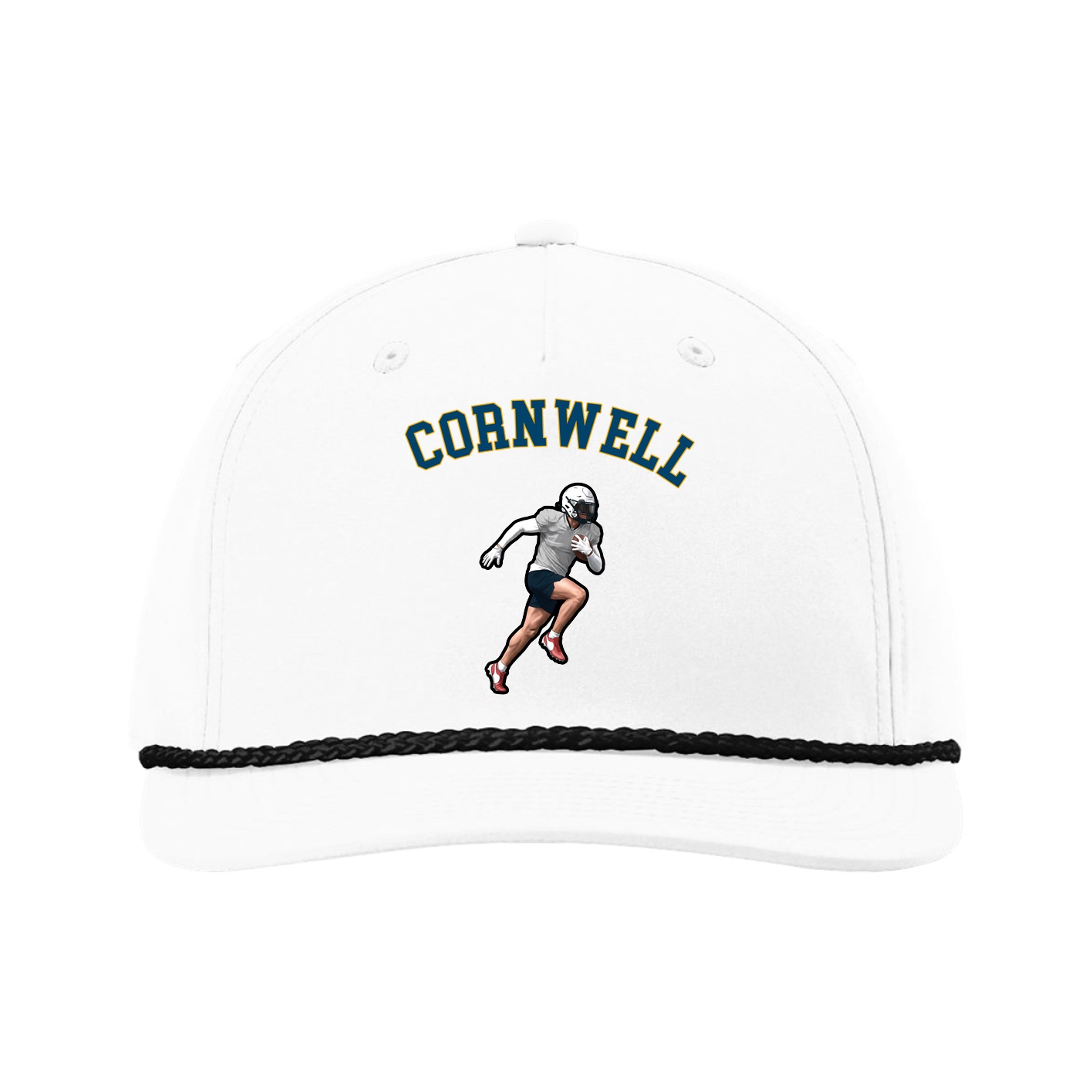 Five-Panel Classic Rope Cap — Shirsey Arch in White