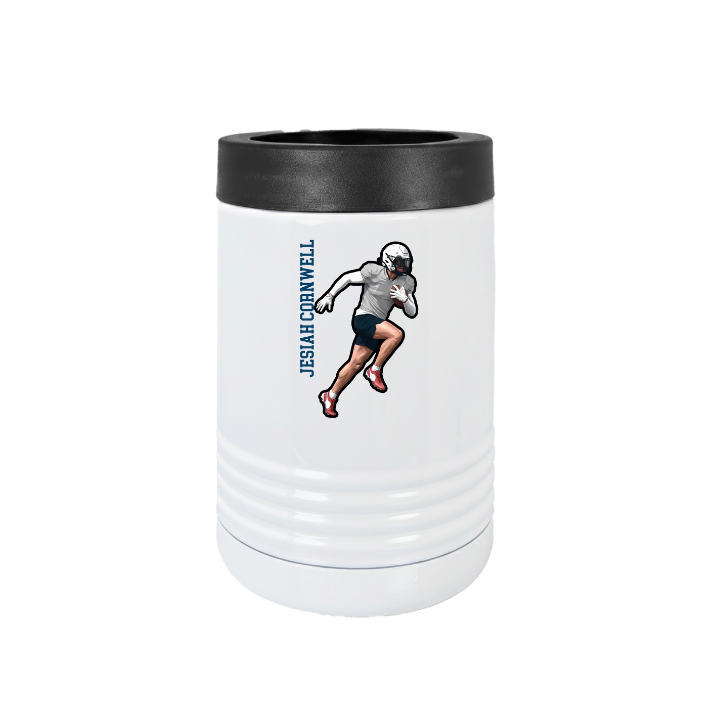 Beverage Holder — Name Vertical in White