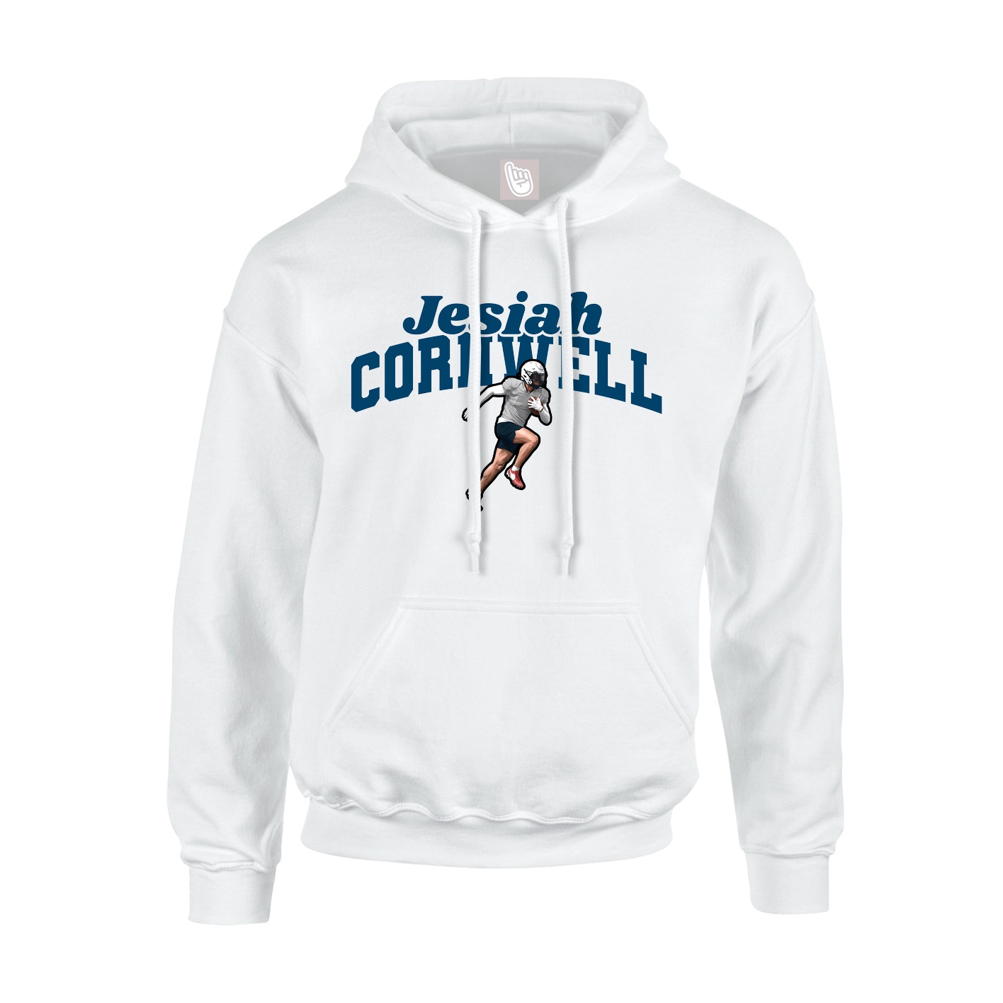 Hoodie — Signature Arch in White