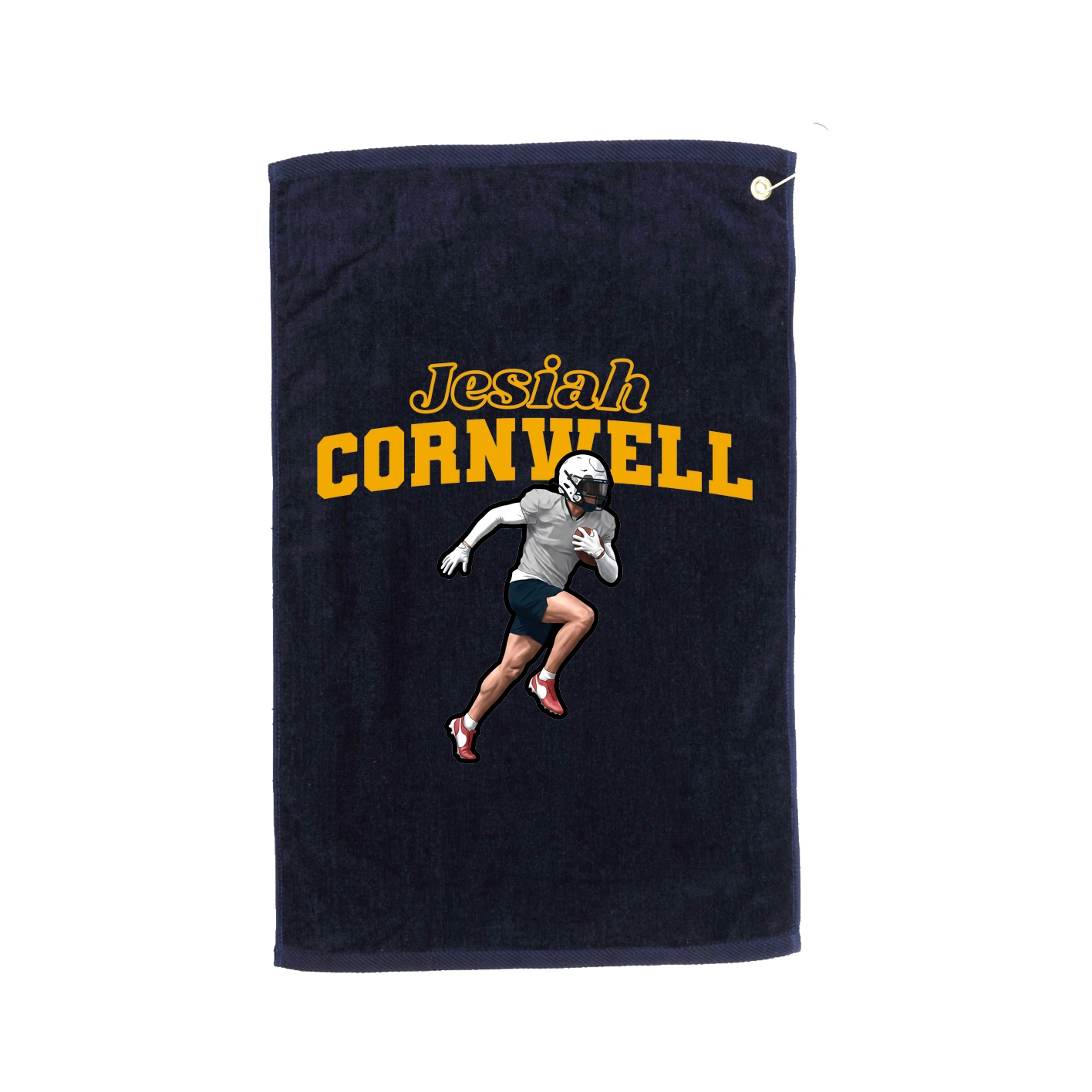 Golf Towel — Name Arch in Navy