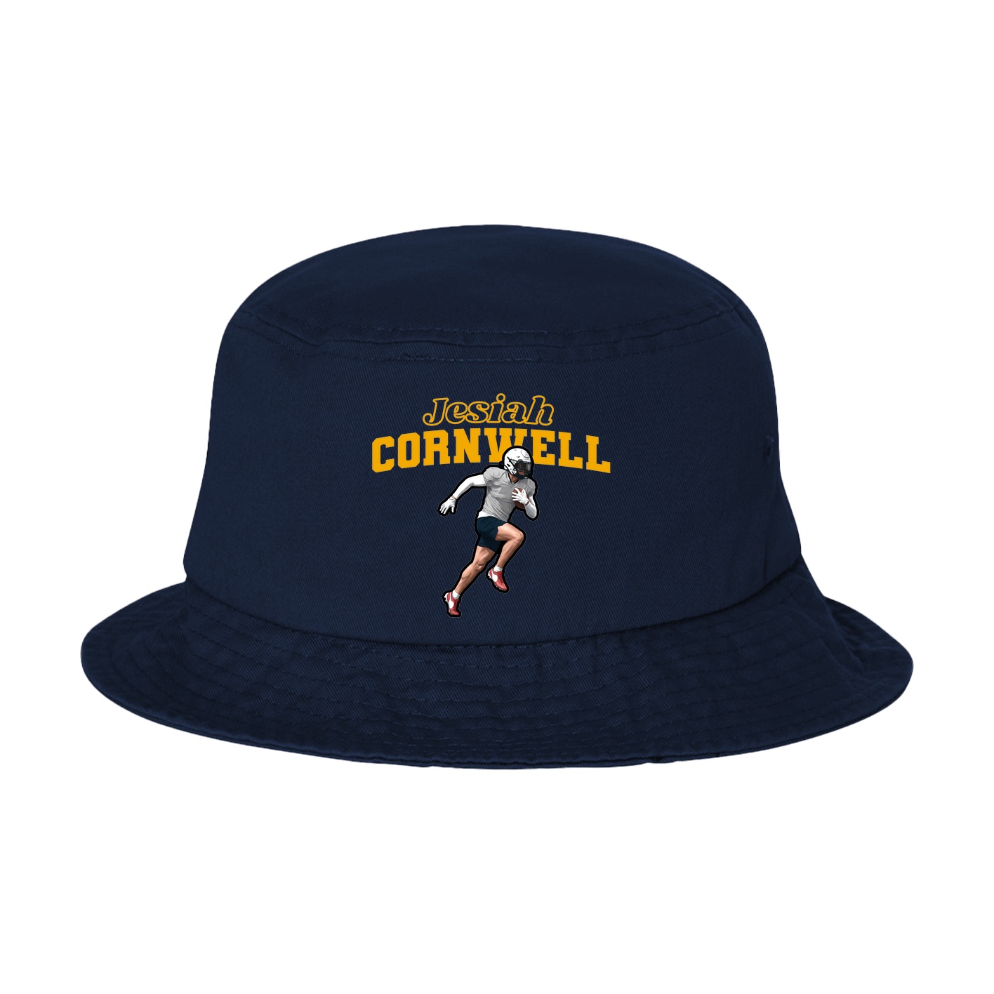 Bucket Cap — Name Arch in Navy