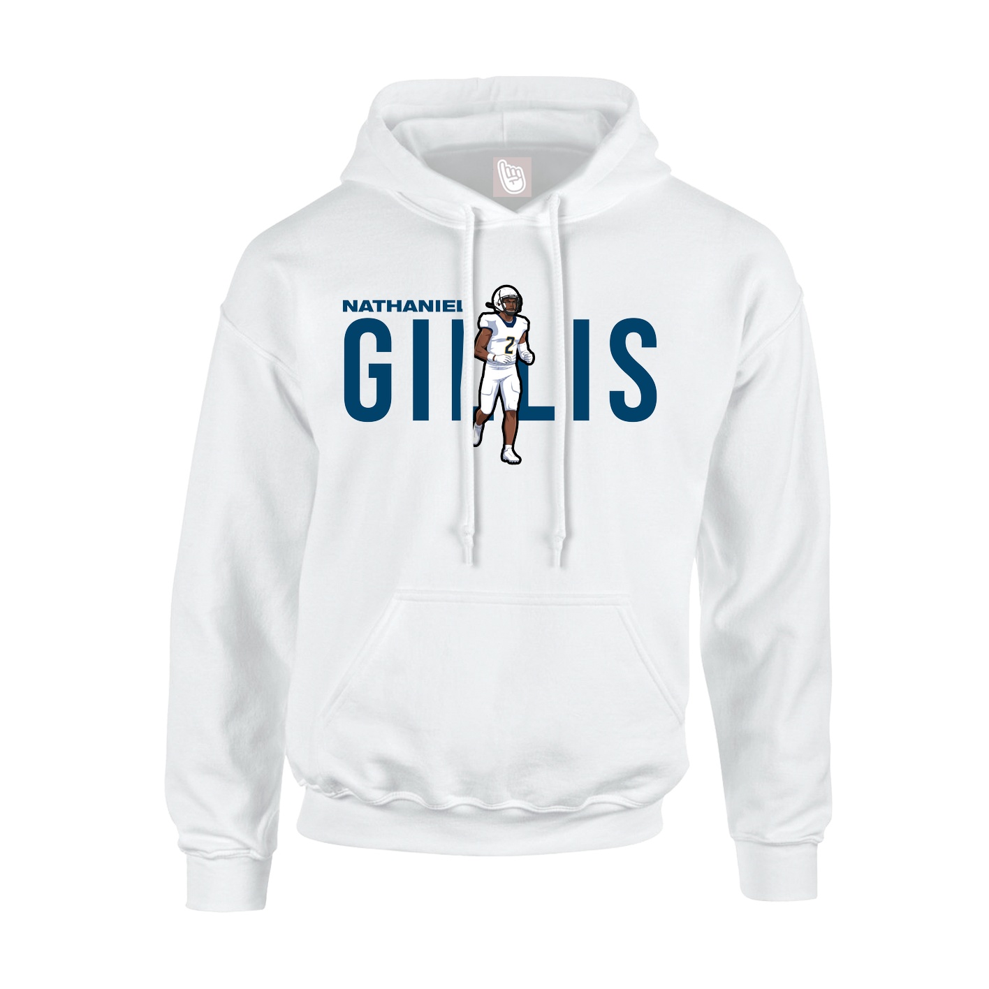 Youth Hoodie — Player Name in White